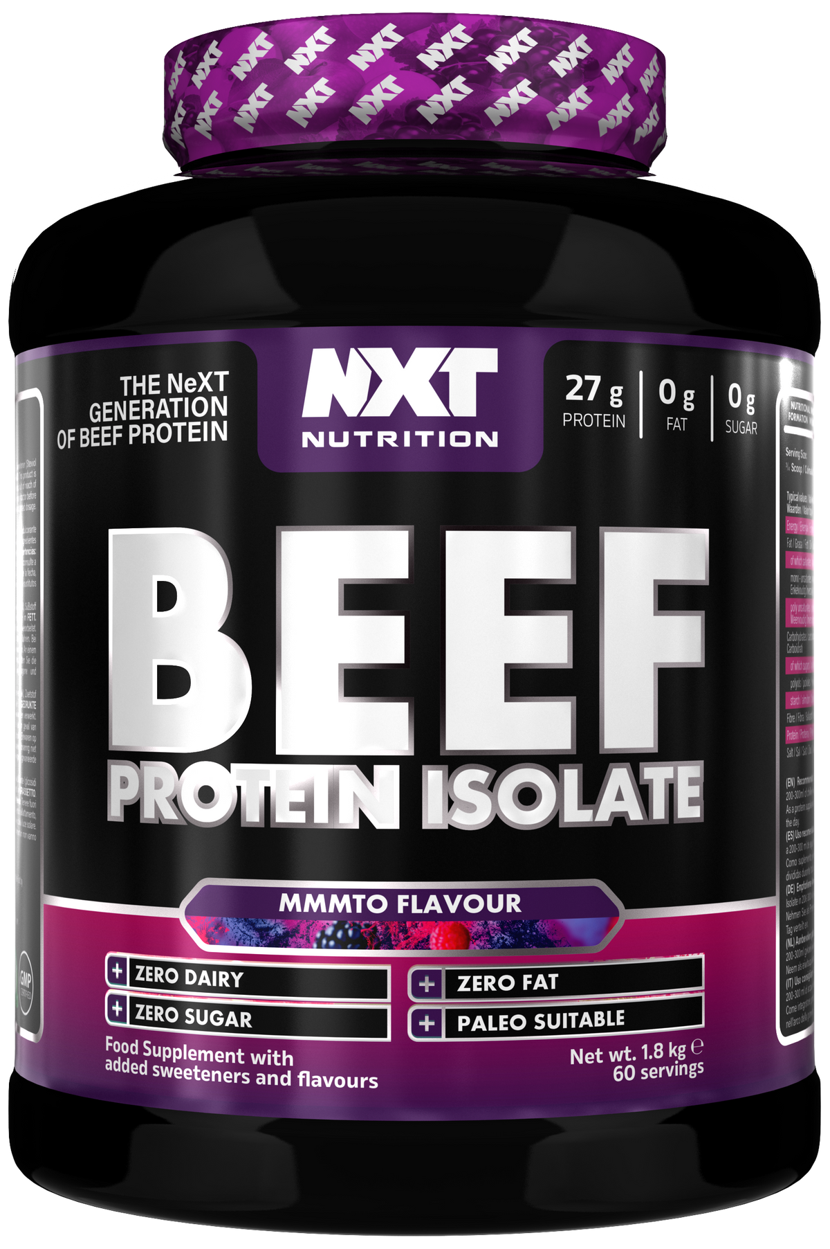 NXT Nutrition Beef Protein Isolate 1.8kg MMMTO