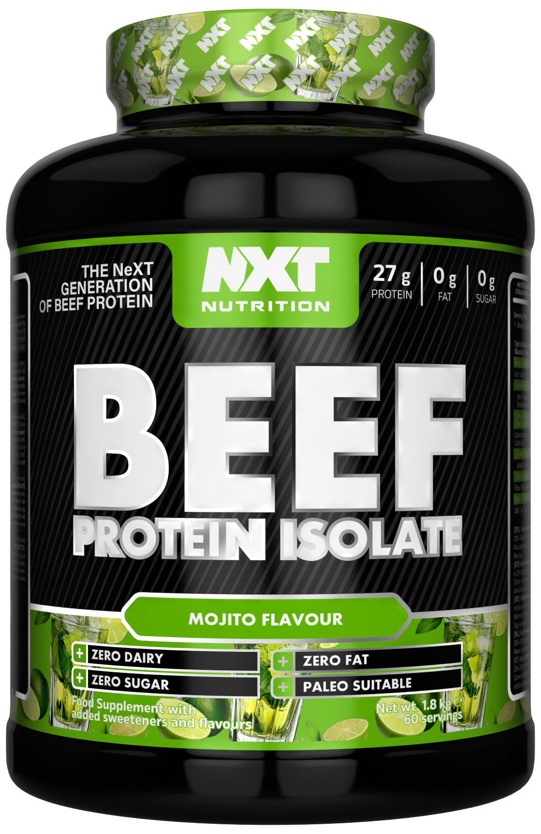 NXT Nutrition Beef Protein Isolate 1.8kg Mojito