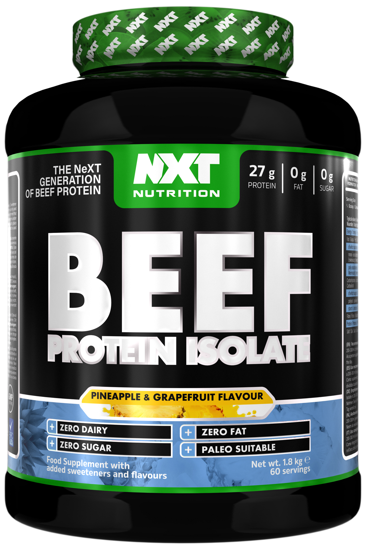 NXT Nutrition Beef Protein Isolate 1.8kg Pineapple & Grapefruit