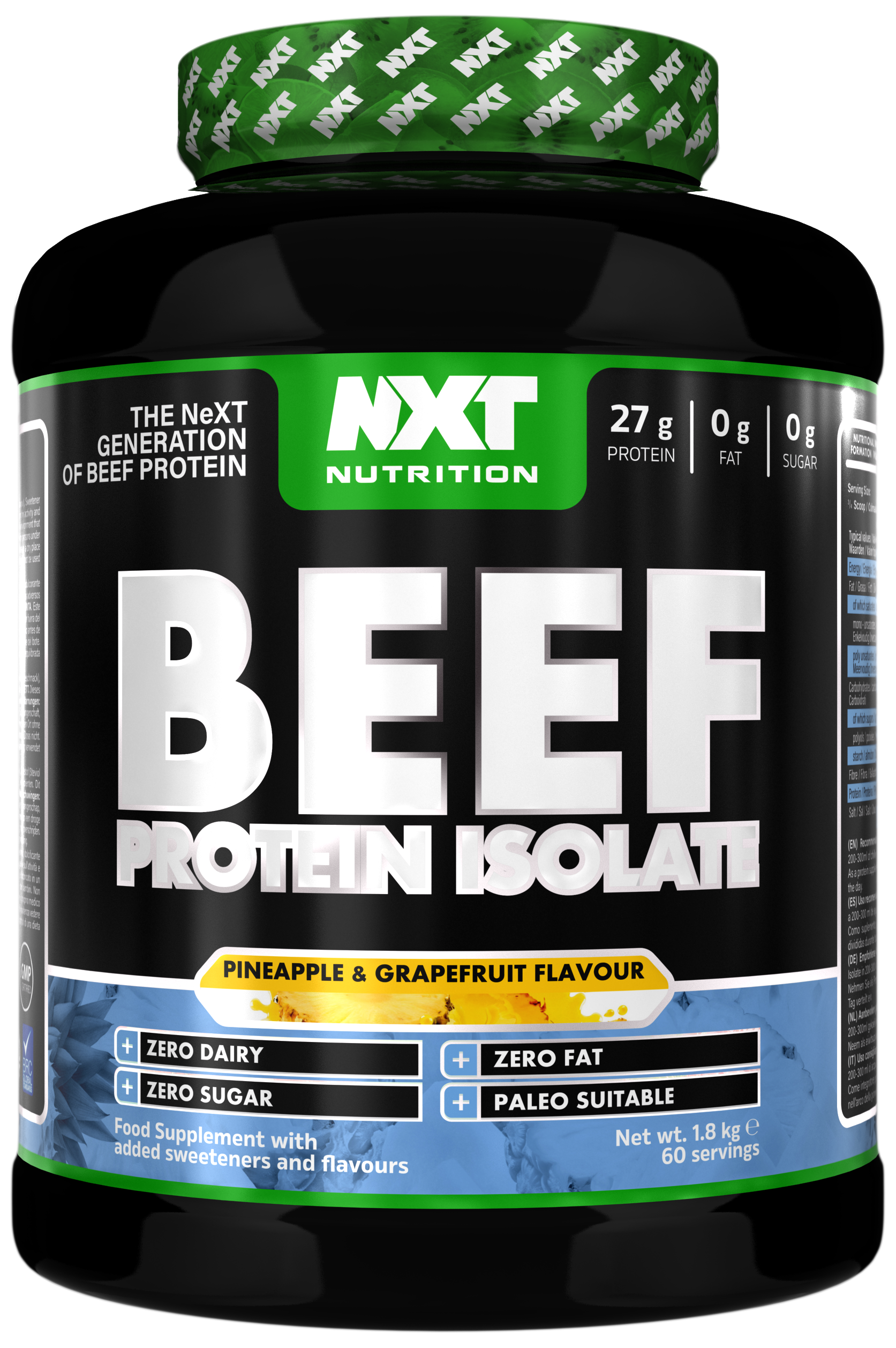 NXT Nutrition Beef Protein Isolate 1.8kg Pineapple & Grapefruit