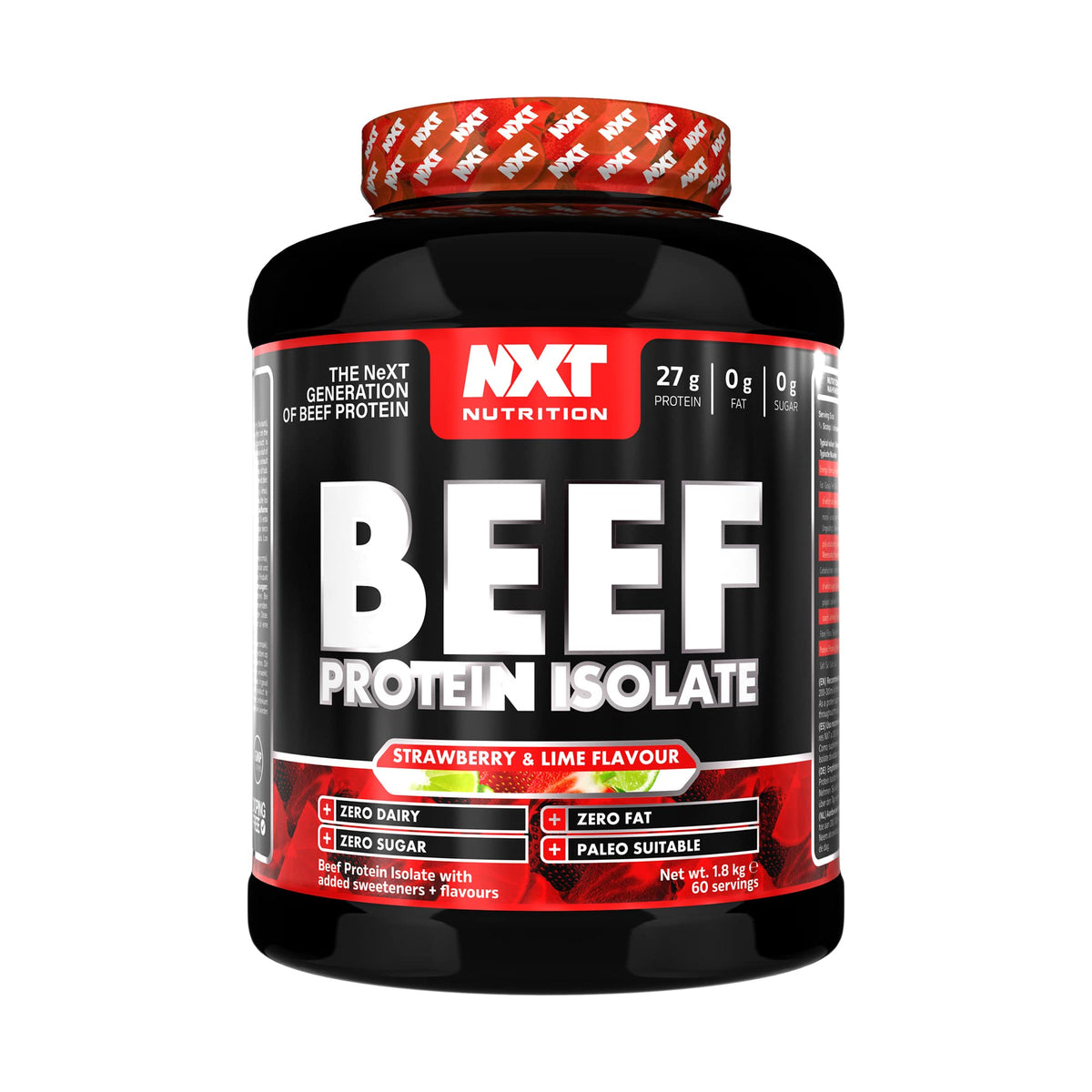 NXT Nutrition Beef Protein Isolate 1.8kg Strawberry Lime Crush
