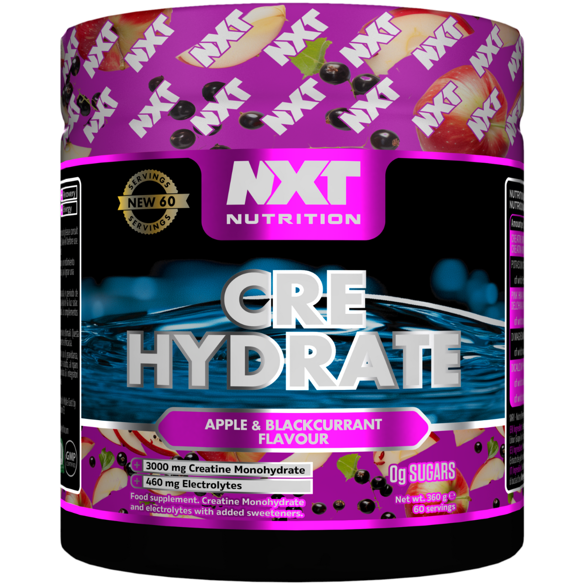 NXT Nutrition CRE Hydrate 360g Apple & Blackcurrant