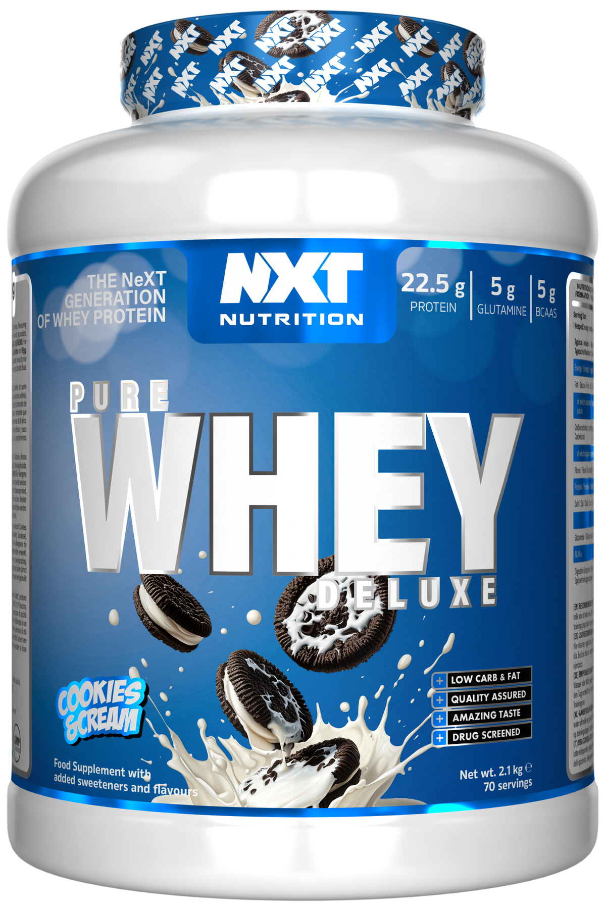 NXT Nutrition Pure Whey Deluxe 2.1kg Cookies & Cream