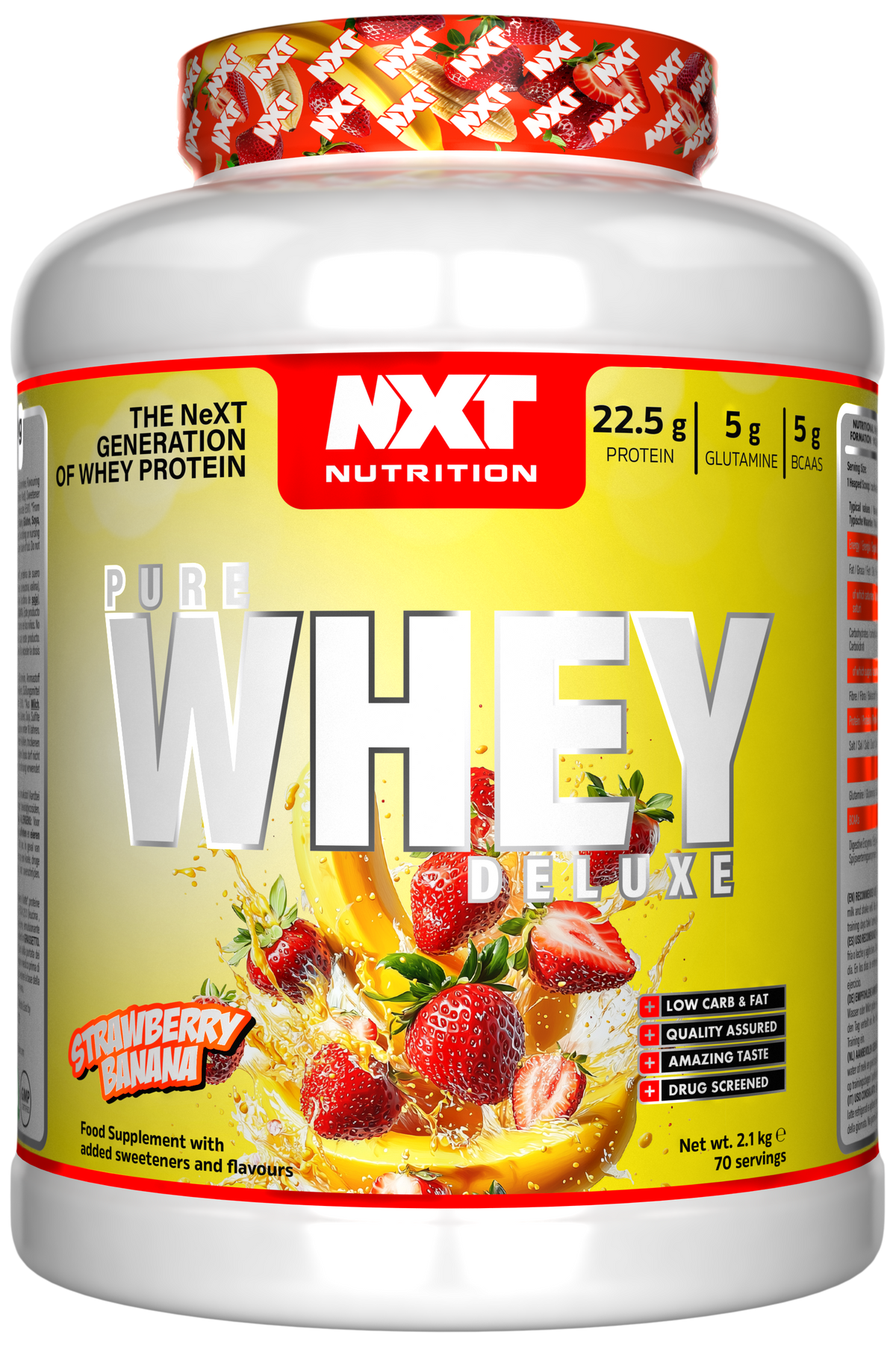 NXT Nutrition Pure Whey Deluxe 2.1kg Strawberry Banana