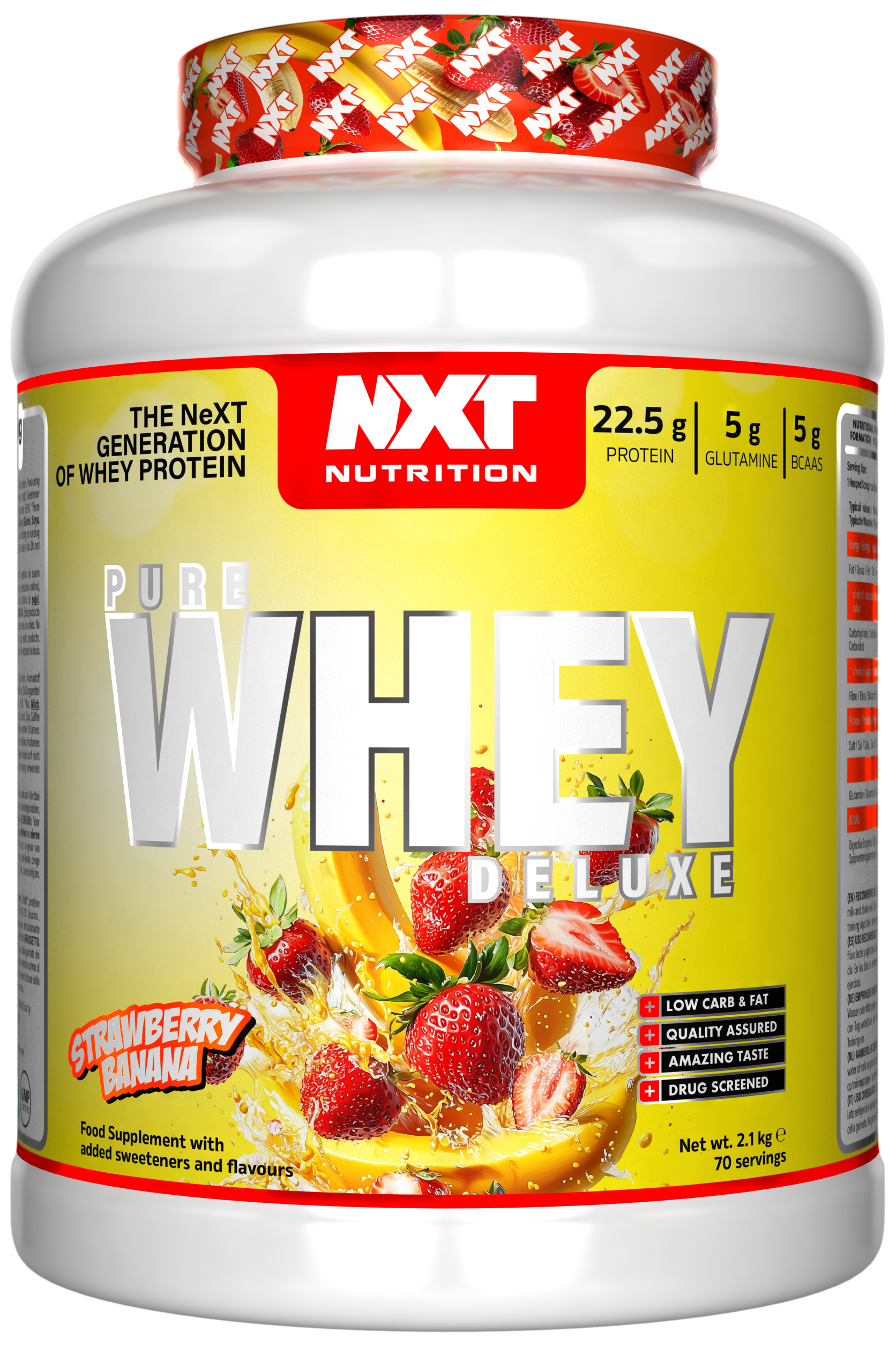NXT Nutrition Pure Whey Deluxe 2.1kg Strawberry Banana