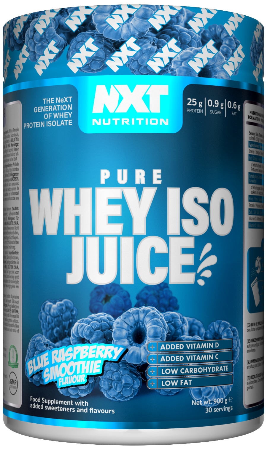 NXT Pure Whey ISO Juice 900g Blue Raspberry Smoothie