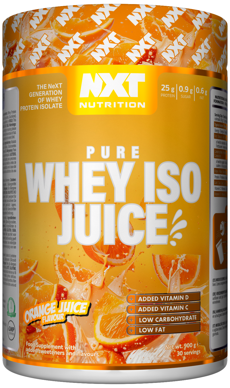 NXT Pure Whey ISO Juice 900g Juicy Orange
