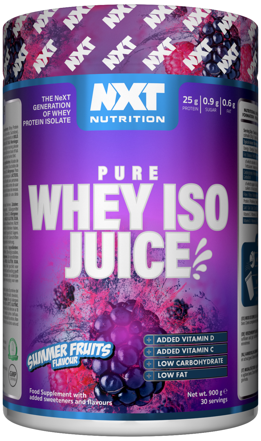 NXT Pure Whey ISO Juice 900g Summer Fruits