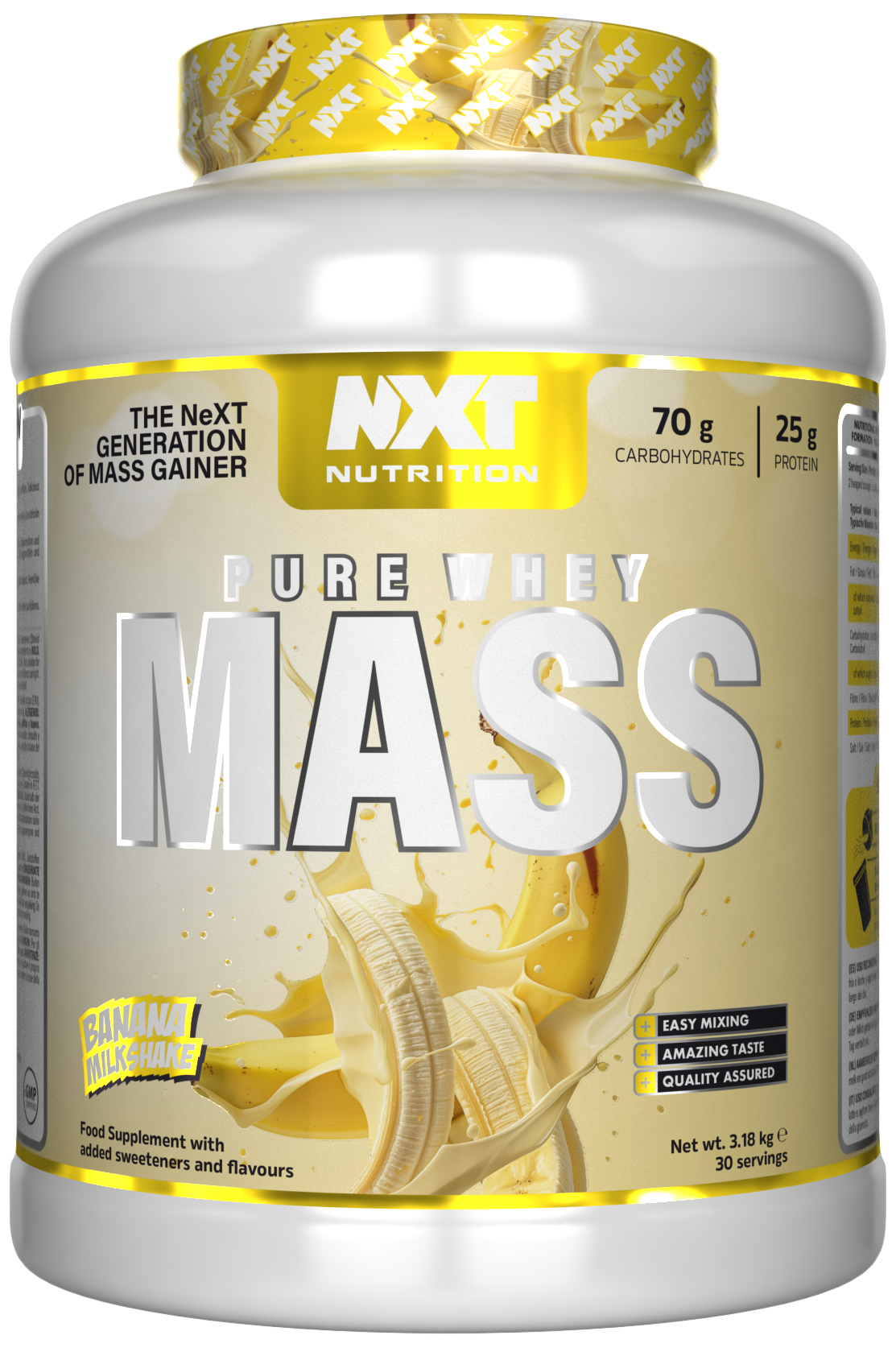NXT Pure Whey Mass 3.18kg Banana Milkshake