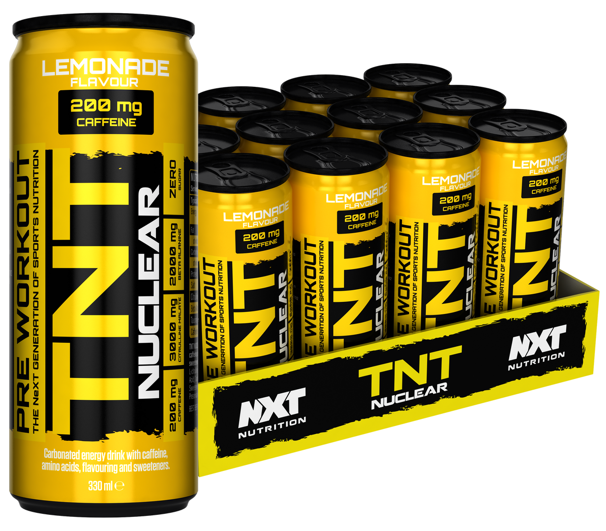 NXT TNT Nuclear 12 x 330ml Lemonade case