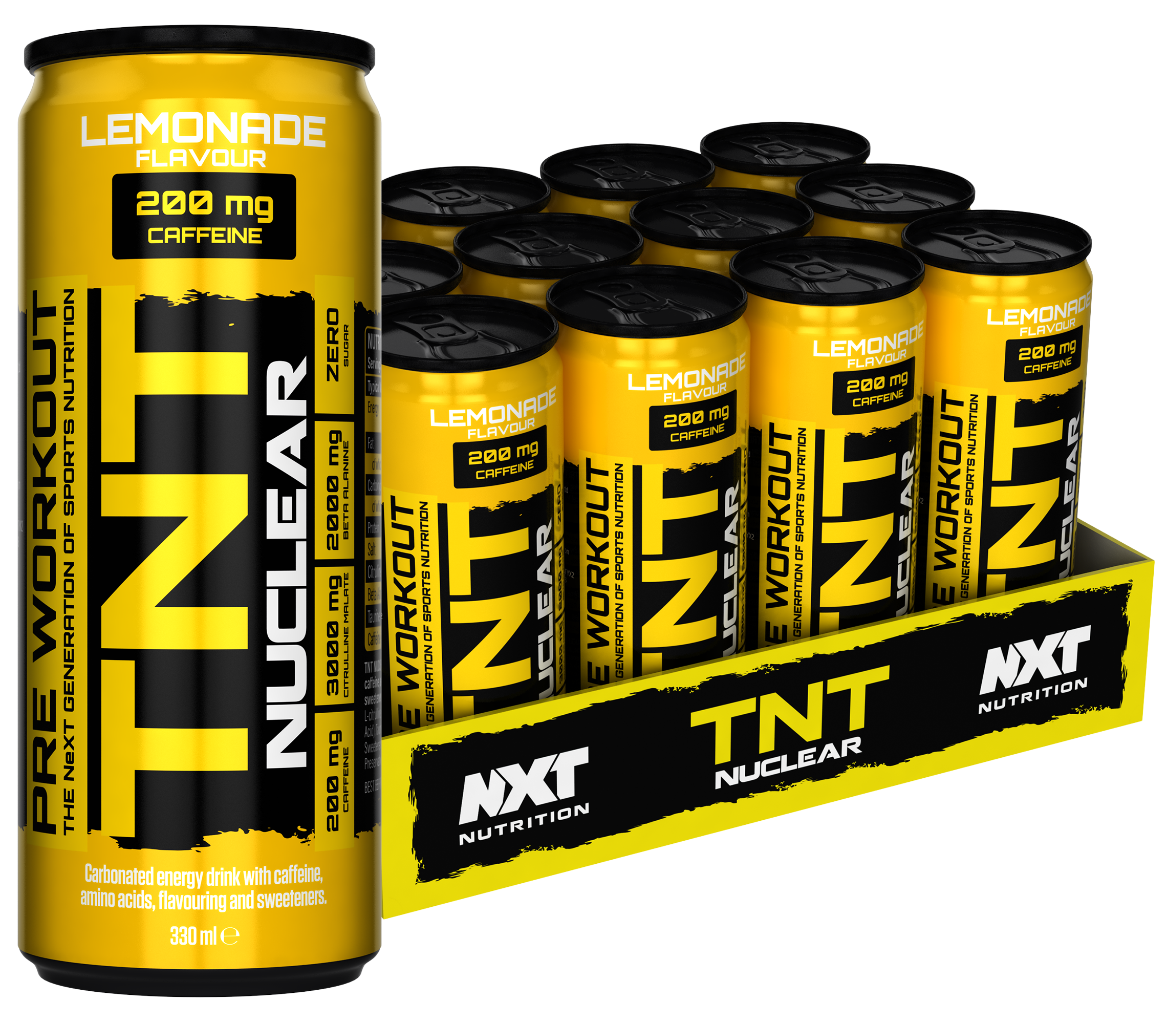 NXT TNT Nuclear 12 x 330ml Lemonade case