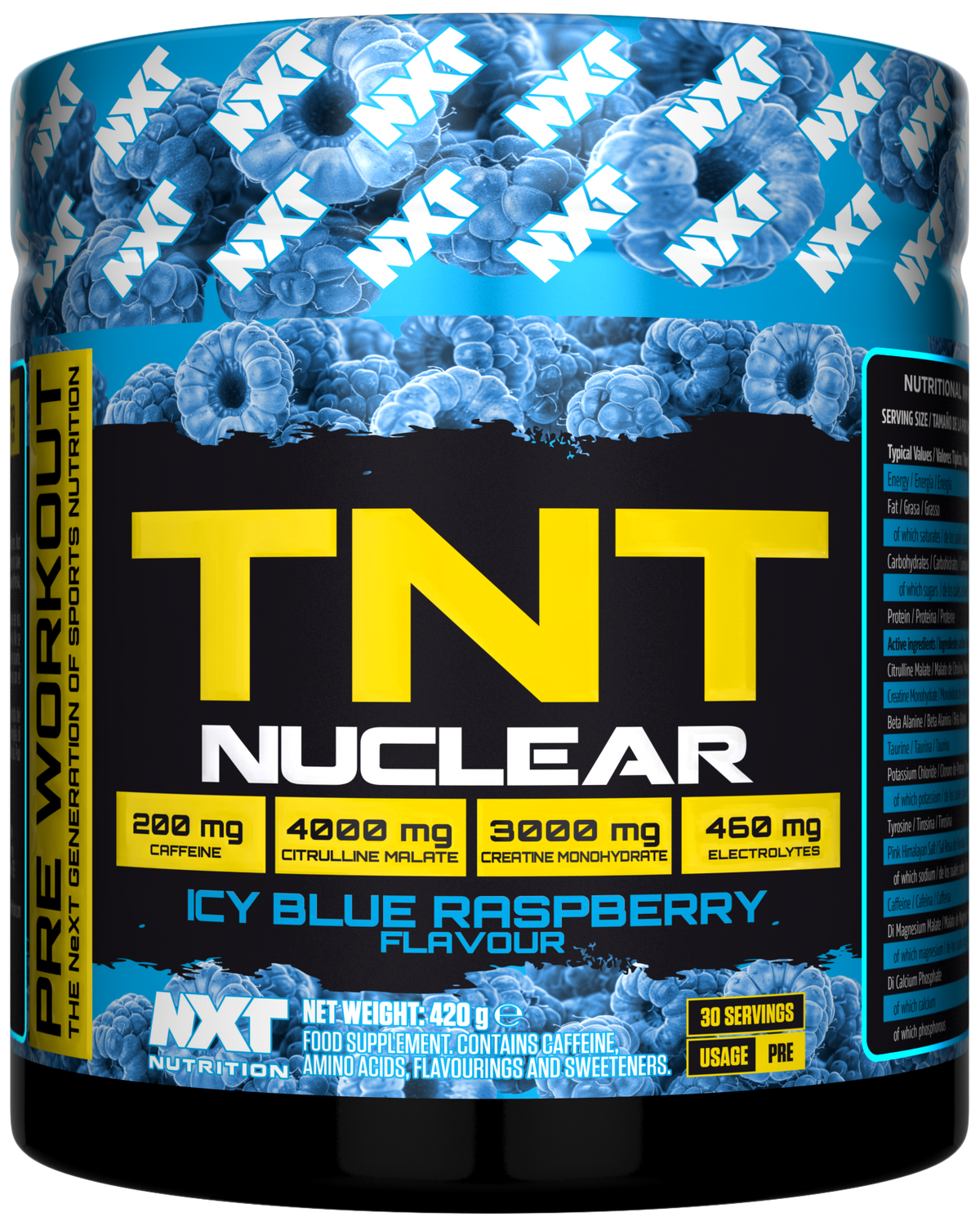 NXT Nutrition TNT Nuclear 420g Icy Blue Raspberry