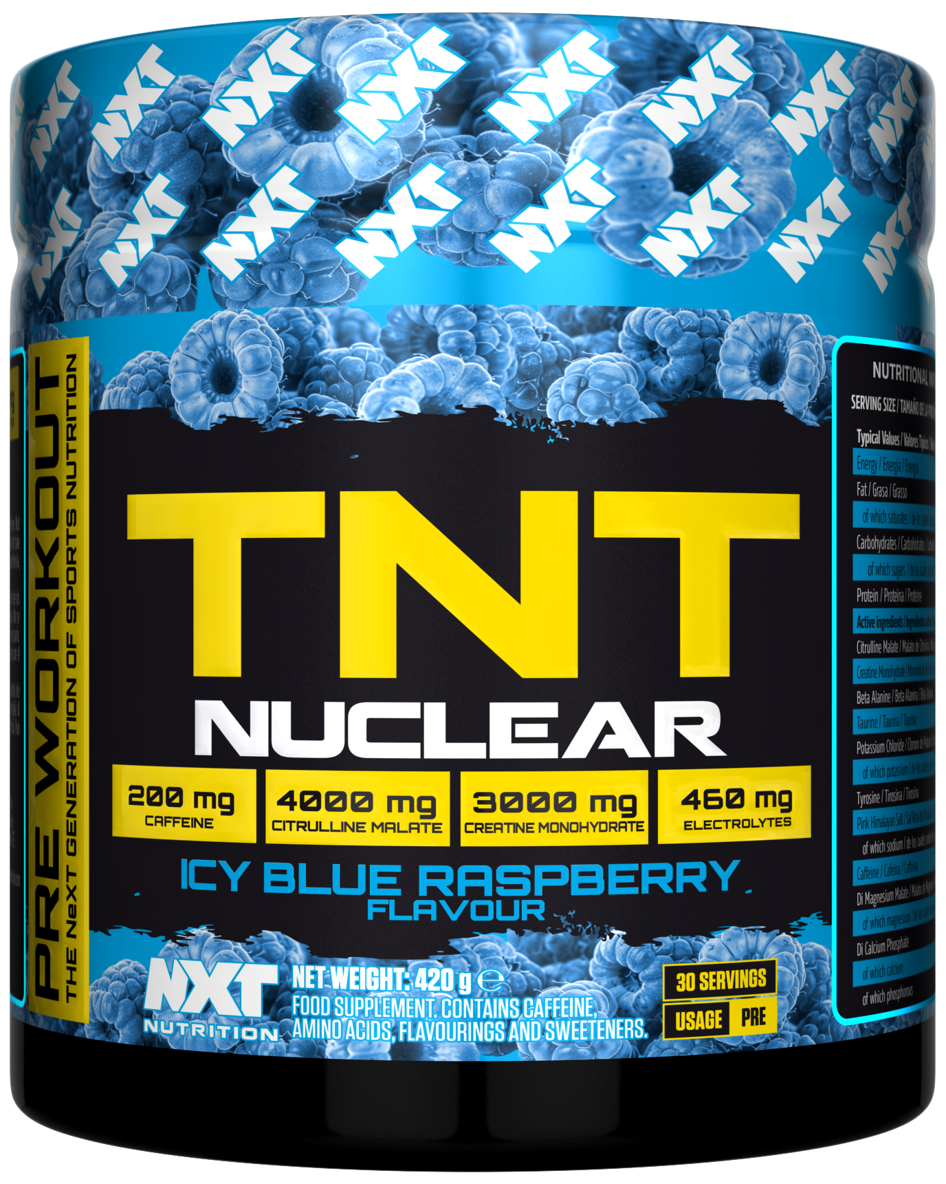 NXT Nutrition TNT Nuclear 420g Icy Blue Raspberry