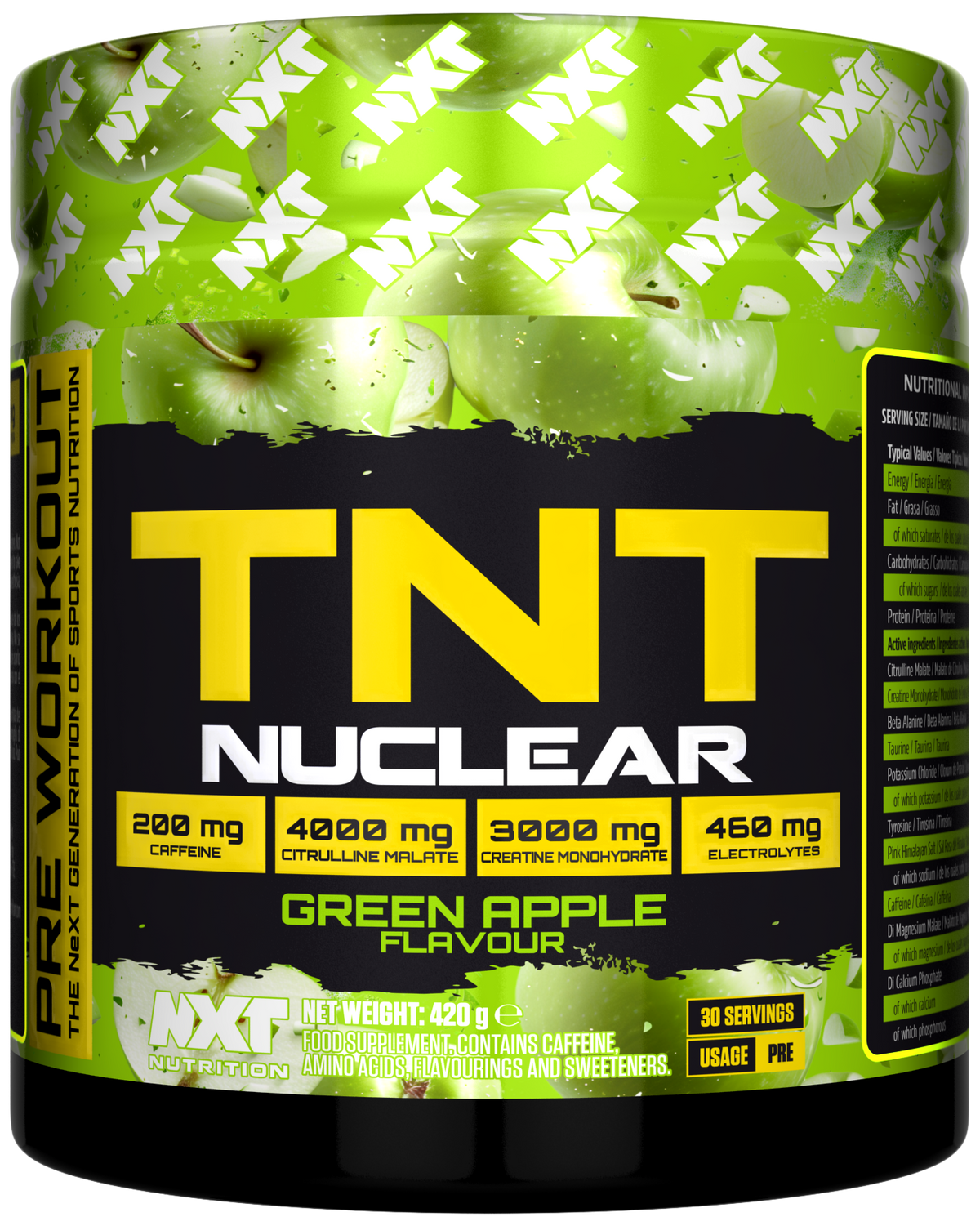 NXT Nutrition TNT Nuclear 420g Green Apple