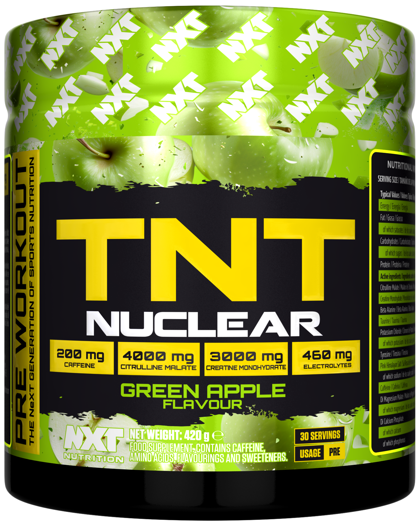 NXT Nutrition TNT Nuclear 420g Green Apple
