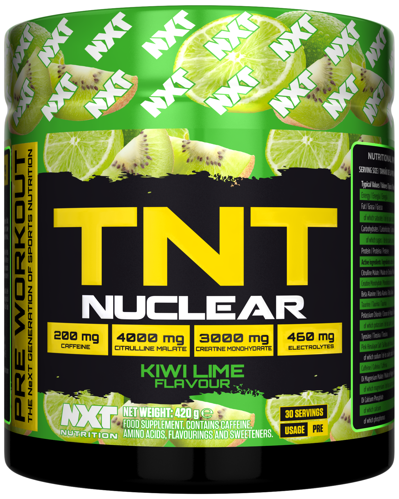 NXT Nutrition TNT Nuclear 420g Kiwi Lime