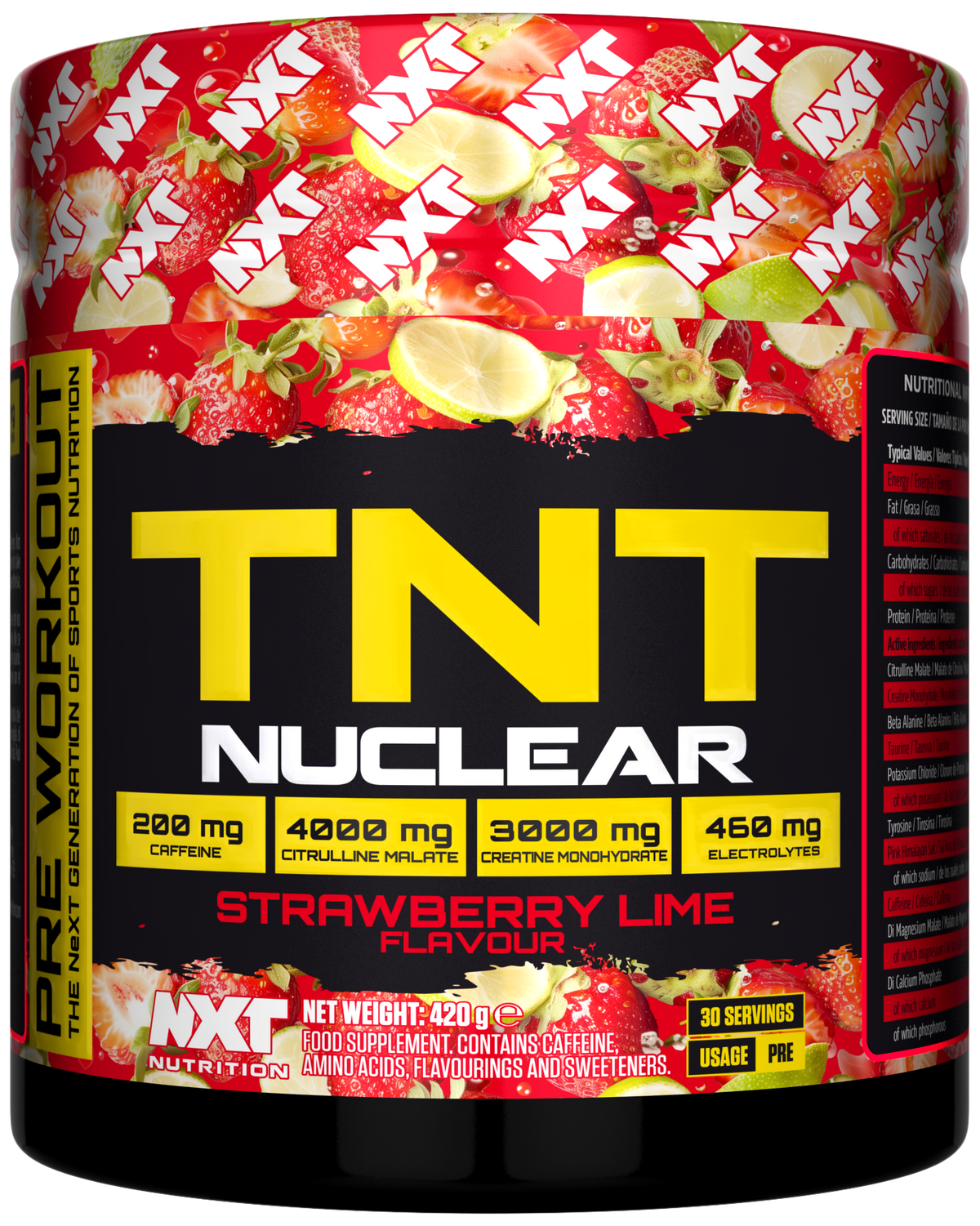 NXT Nutrition TNT Nuclear 420g Strawberry Lime