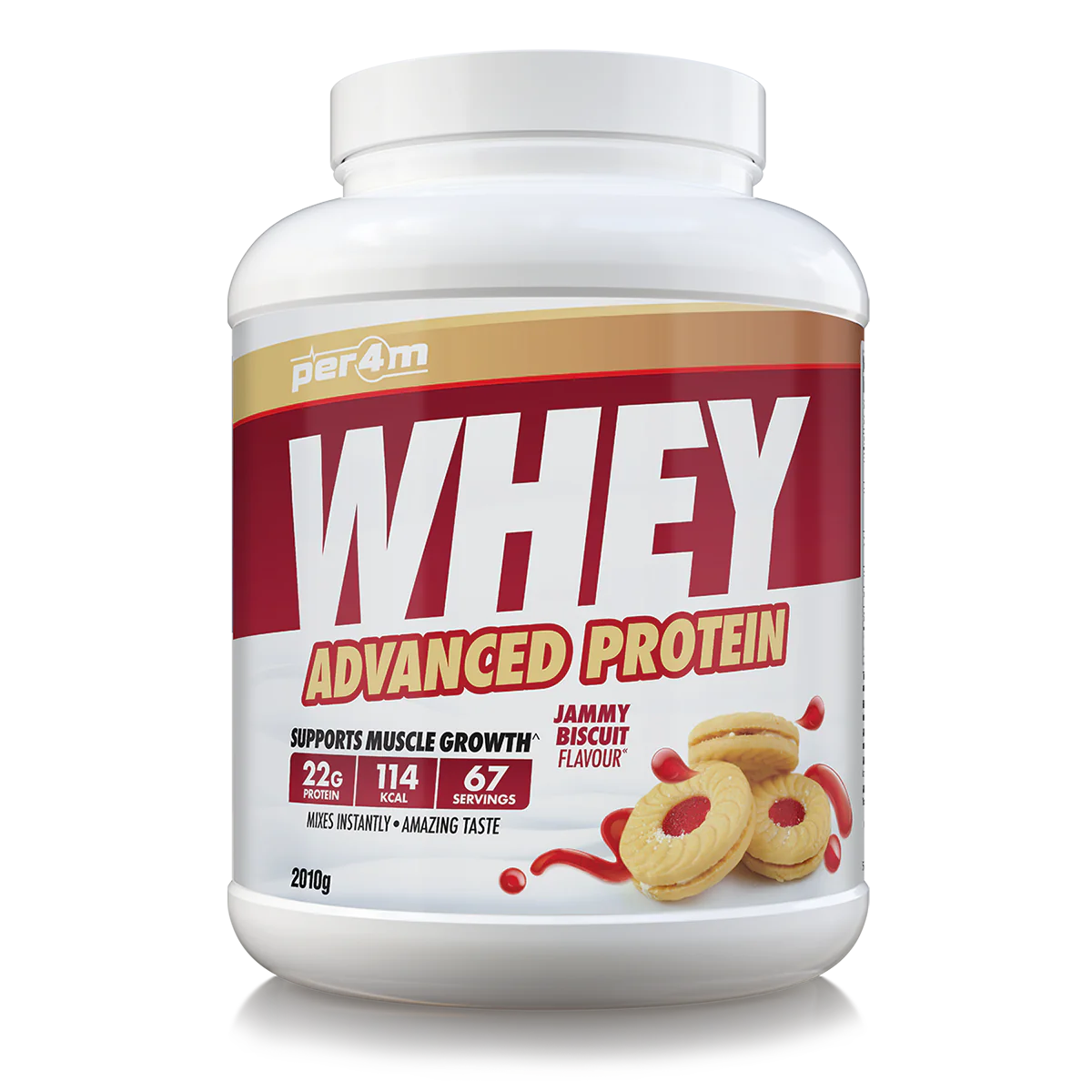 Per4m Advanced Whey Protein 2.01kg Jammy Biscuit