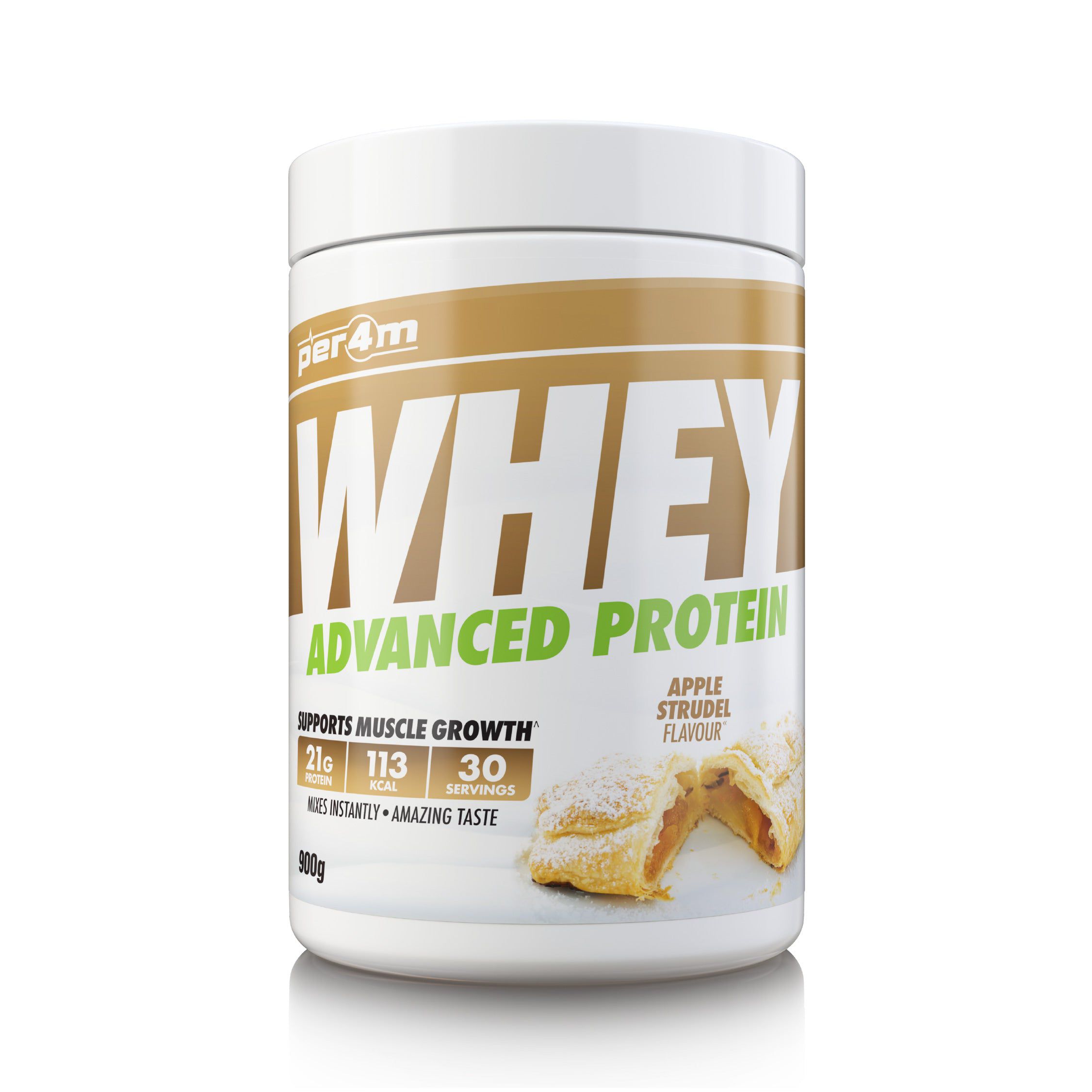Per4m Advanced Whey Protein 900g Apple Strudel