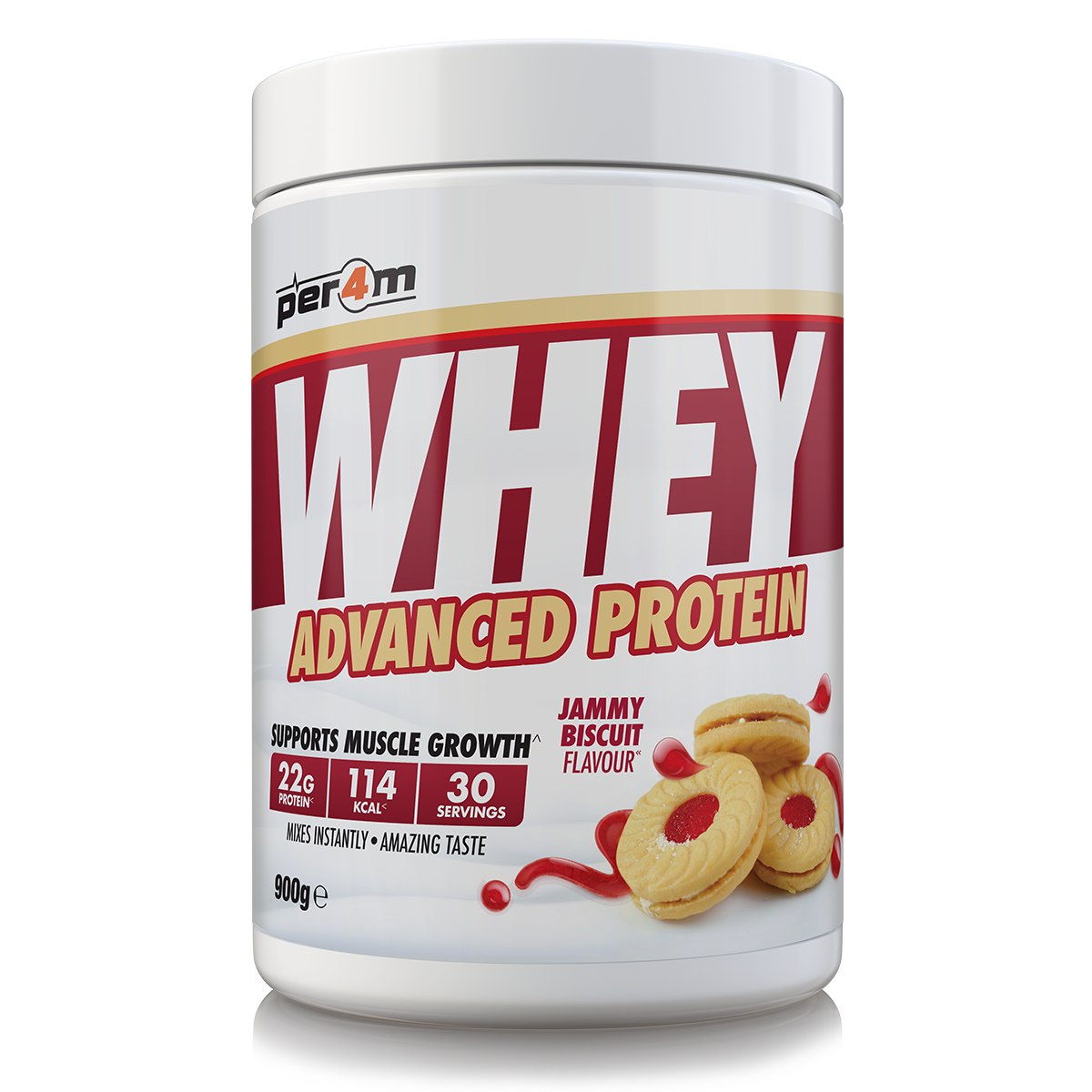 Per4m Advanced Whey Protein 900g Jammy Biscuit