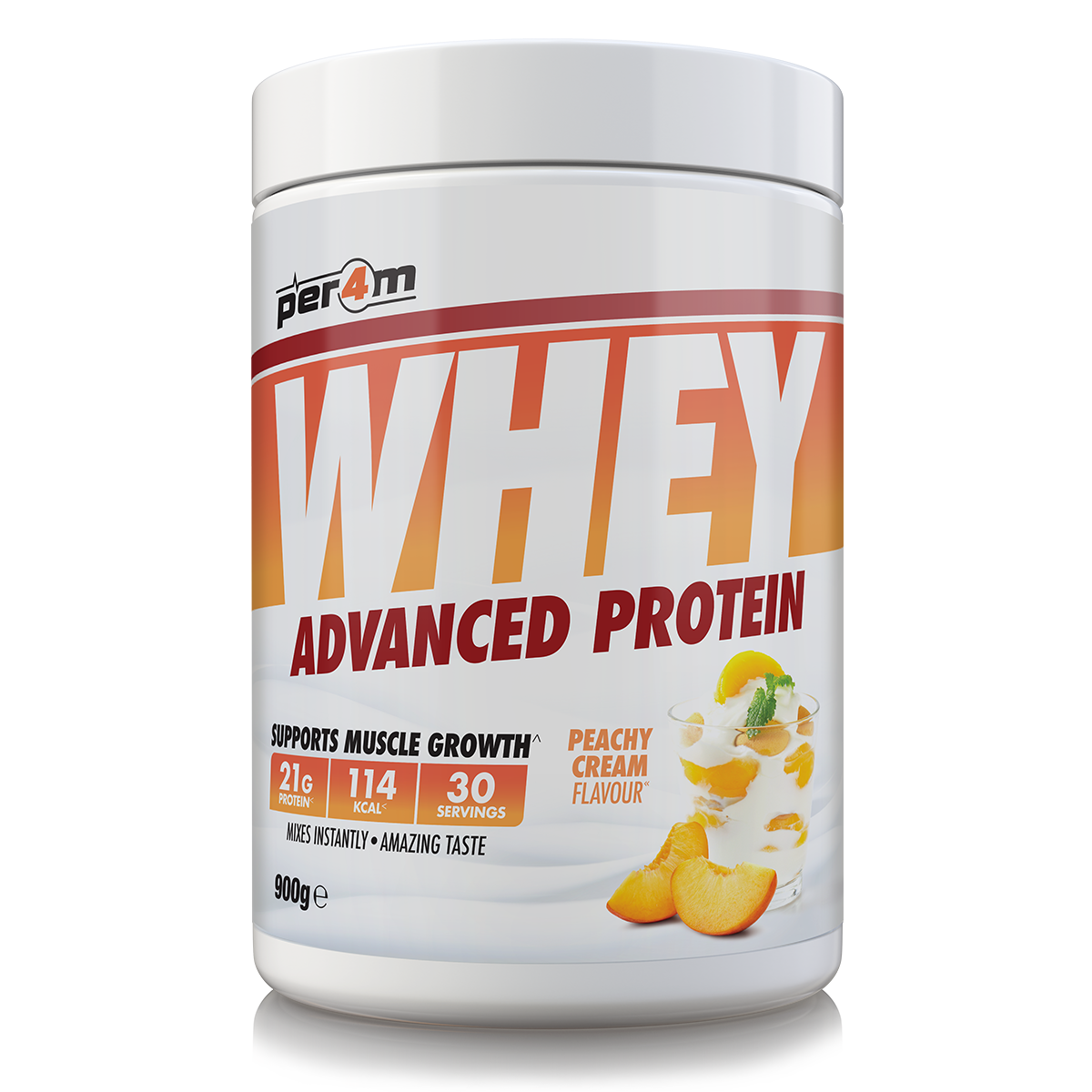 Per4m Advanced Whey Protein 900g Peaches & Cream