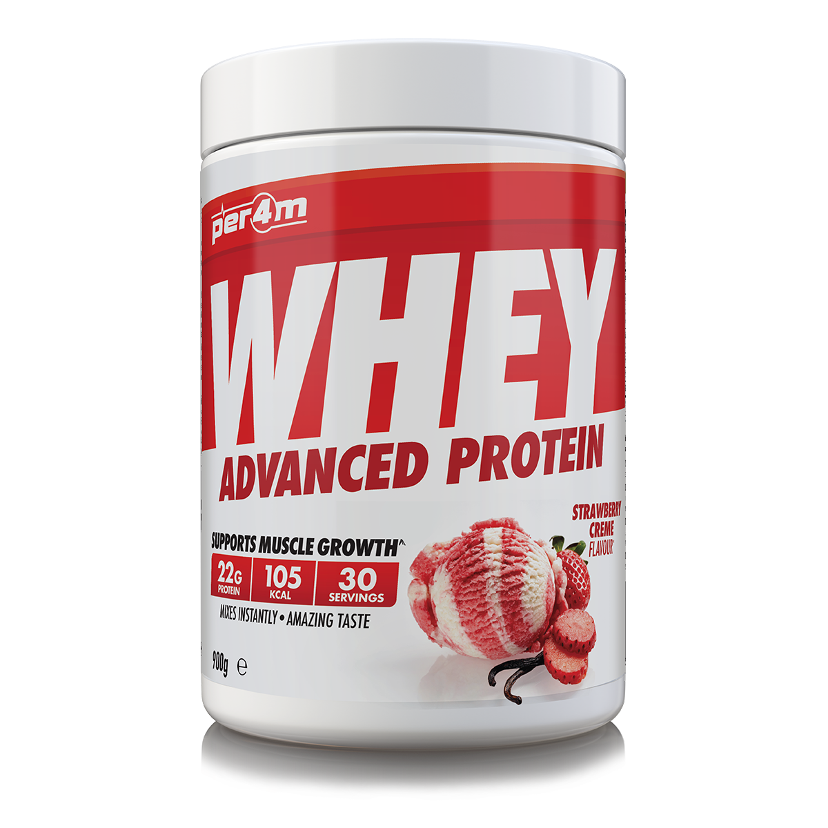 Per4m Advanced Whey Protein 900g Strawberry Creme