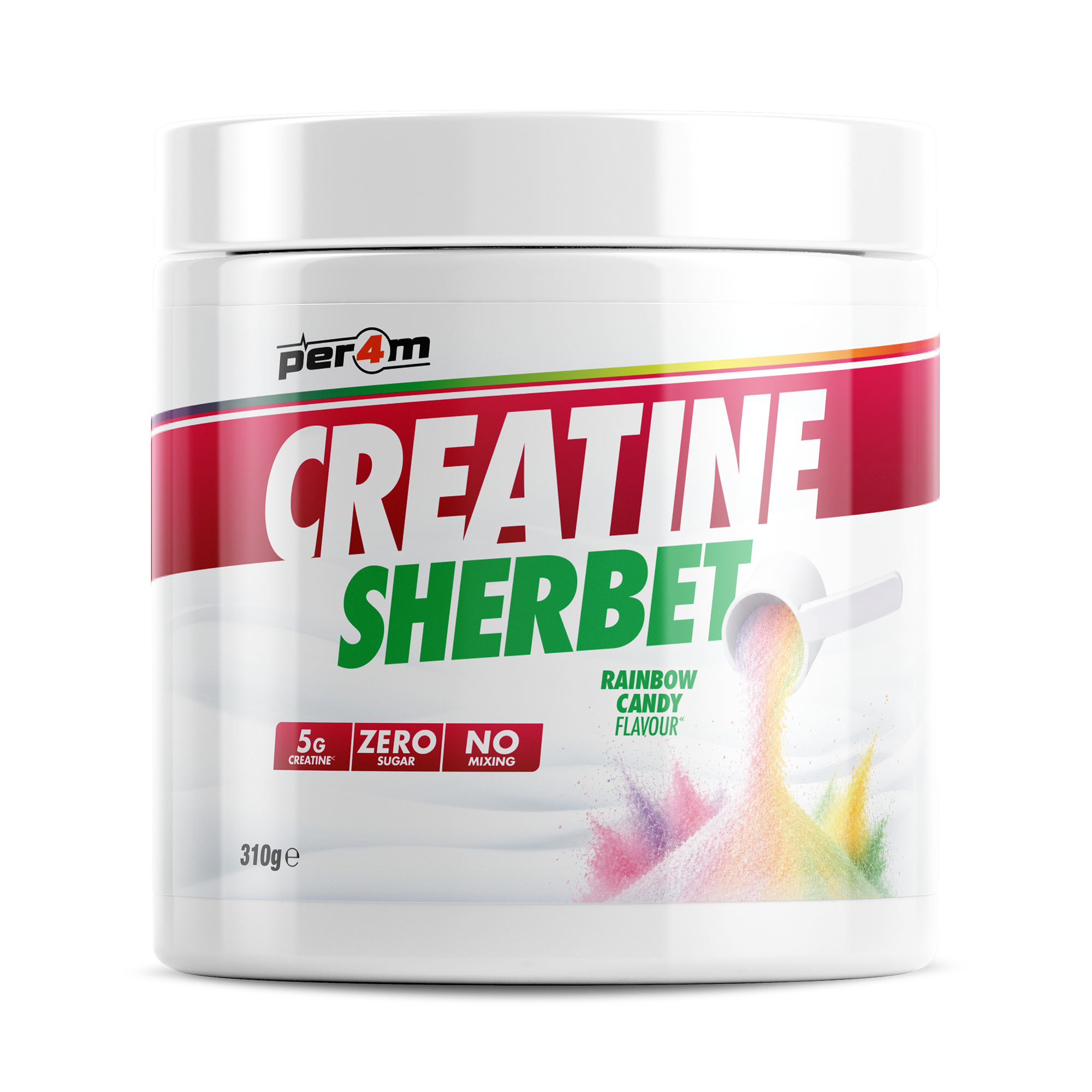 Per4m Creatine Sherbet 310g Rainbow Candy
