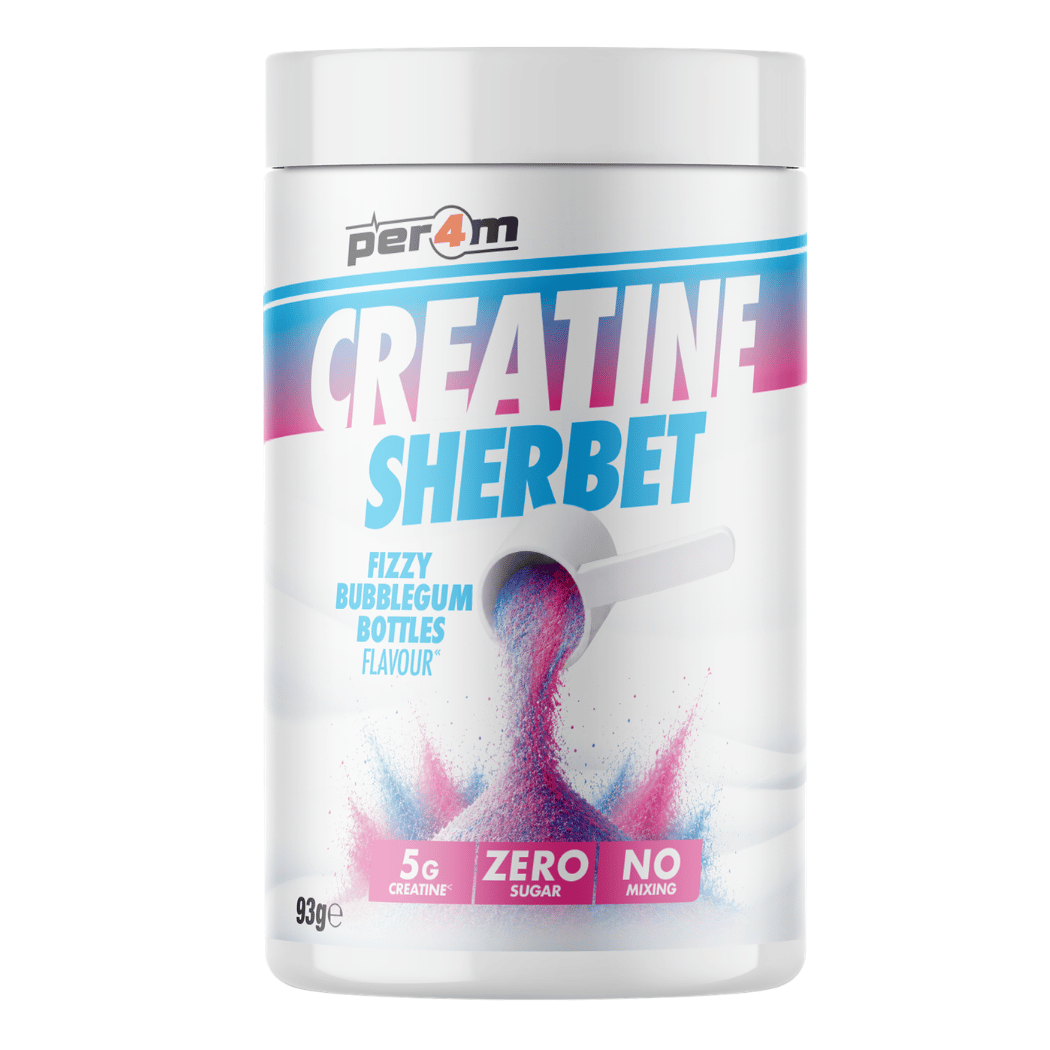 Per4m Creatine Sherbet 93g Fizzy Bubblegum Bottles