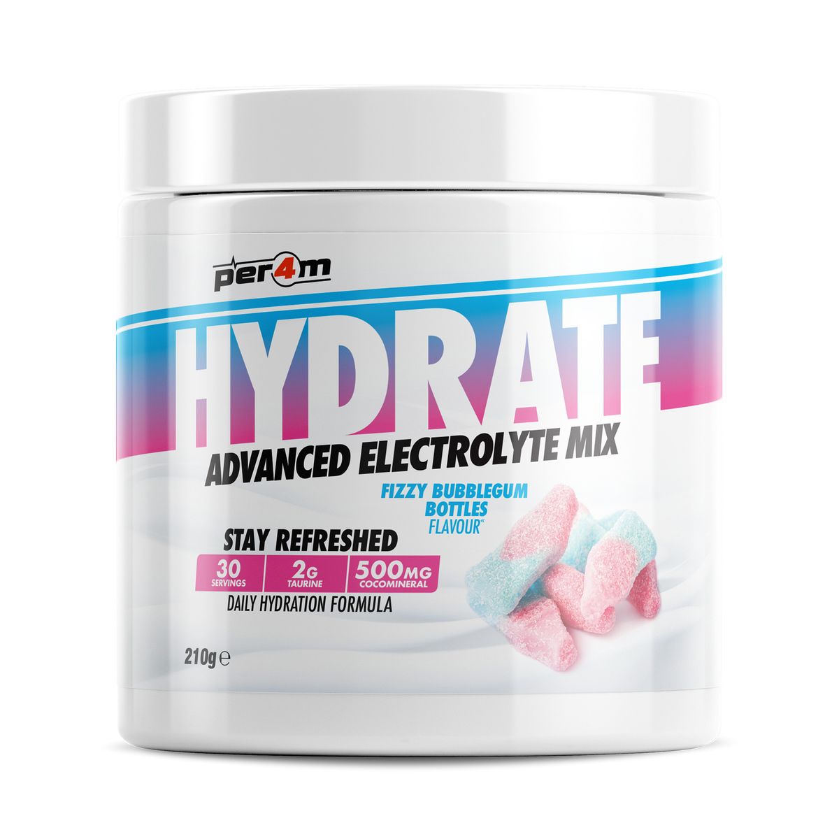 Per4m Hydration 210g Fizzy Bubblegum Bottles