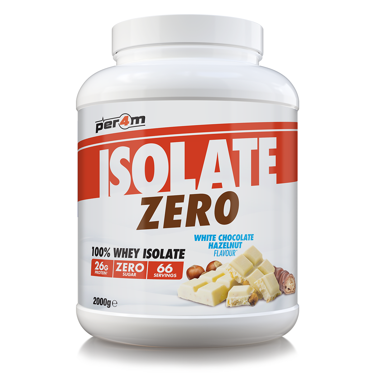 Per4m Isolate Zero 2kg White Chocolate Hazelnut
