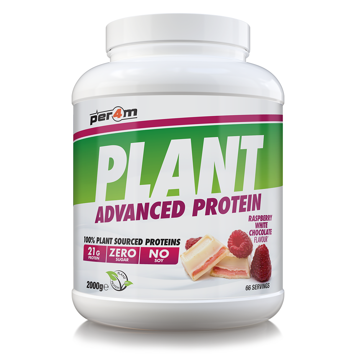 Per4m Plant Protein 2kg Raspberry White Chocolate
