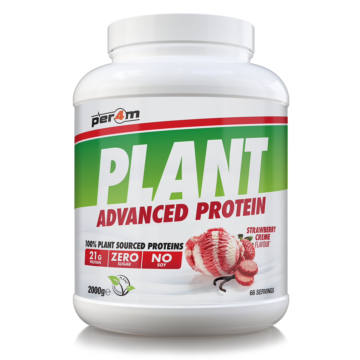 Per4m Plant Protein 2kg Strawberry Creme