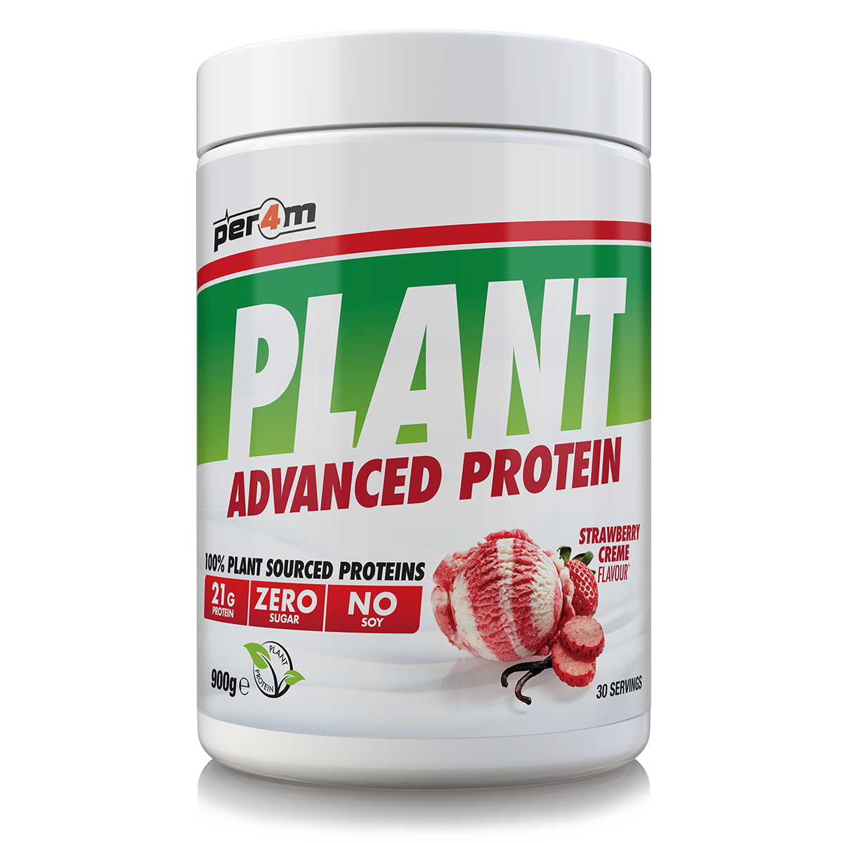 Per4m Plant Protein 900g Strawberry Creme
