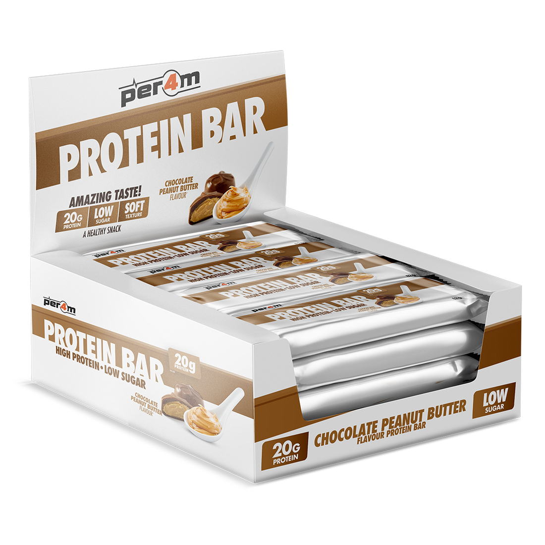 Per4m Protein Bar 12x62g Chocolate Peanut Butter