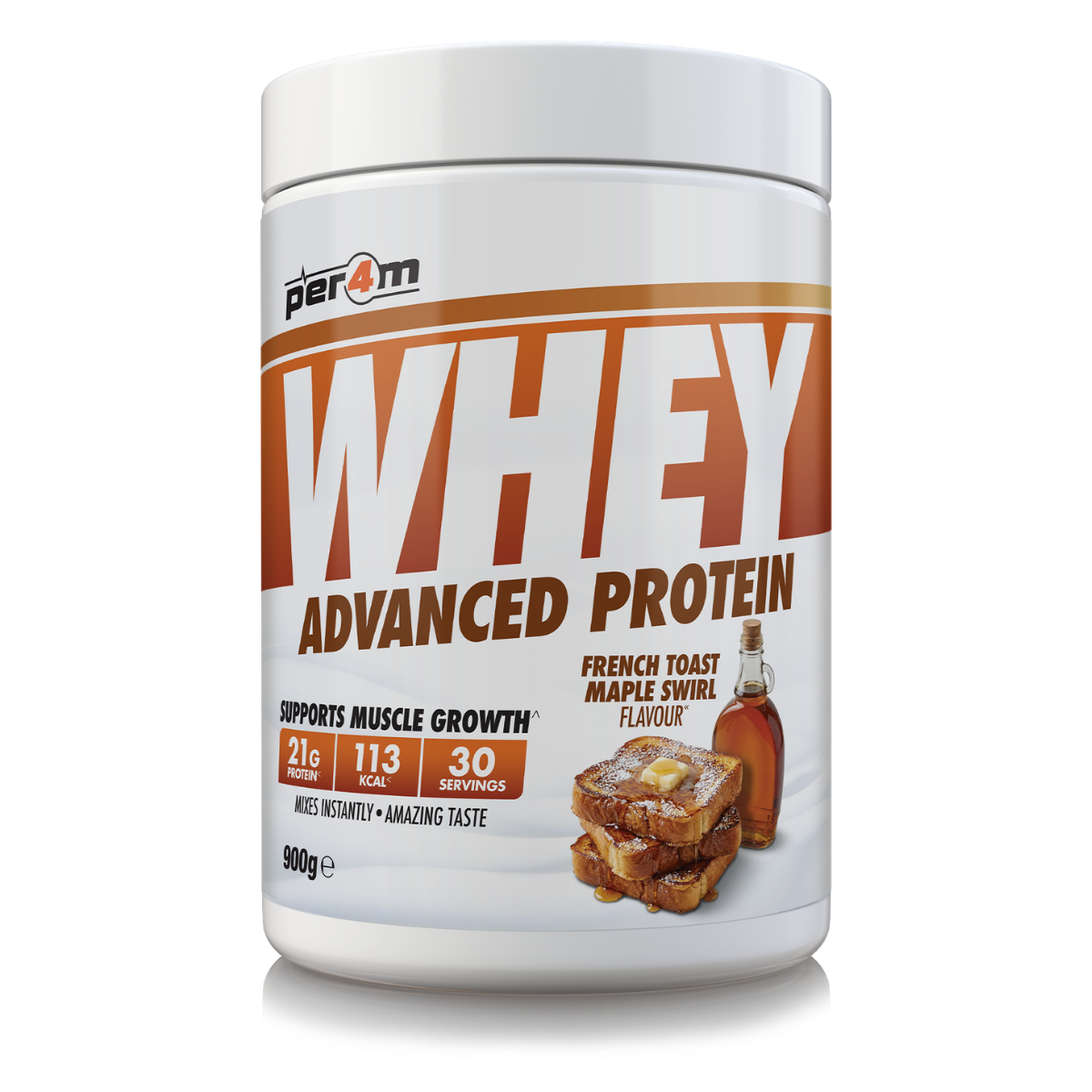 Per4m Advanced Whey Protein 900g French Toast Maple Swirl