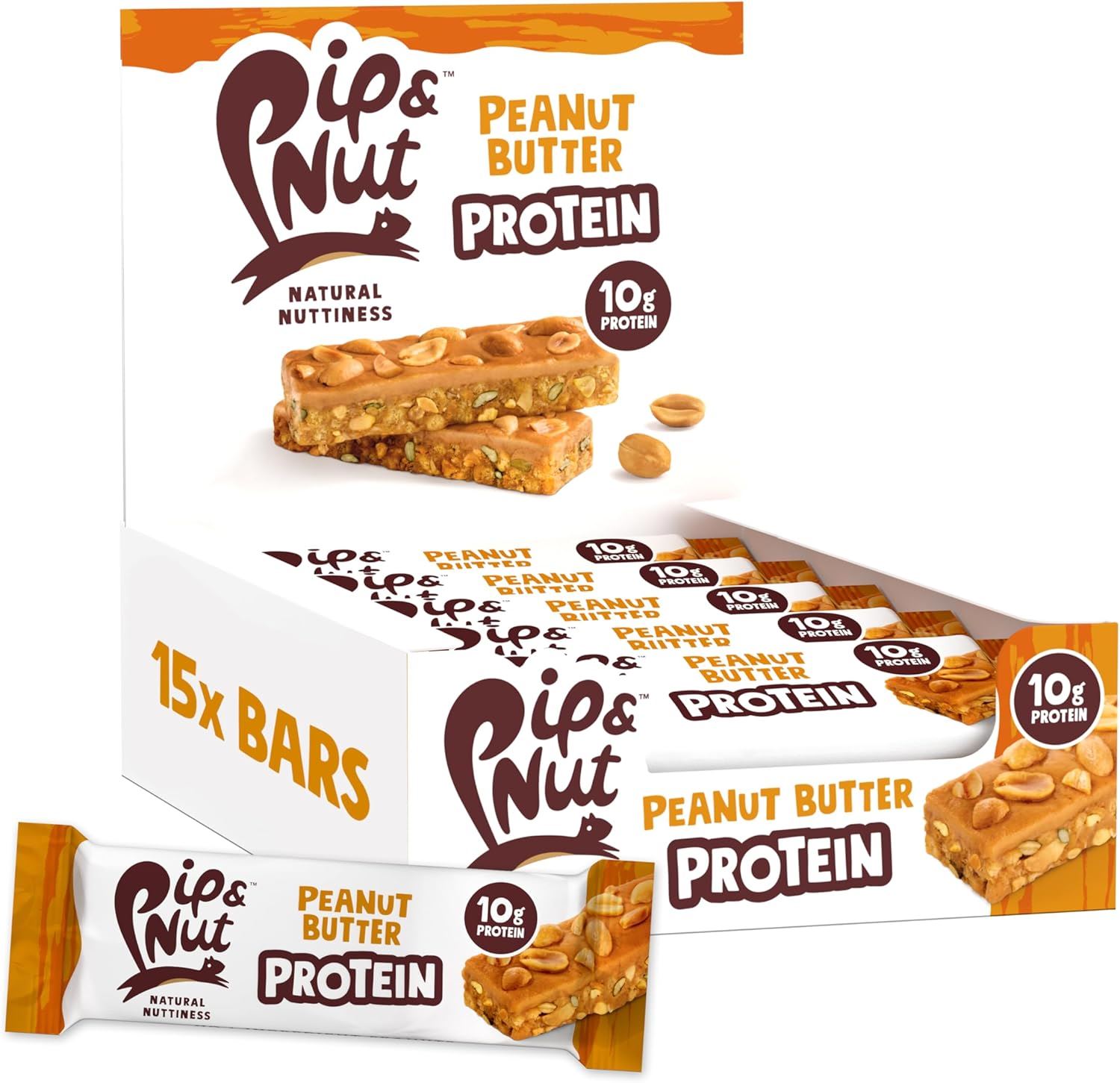 Pip & Nut Protein Bar 15x46g Peanut Butter Display Box