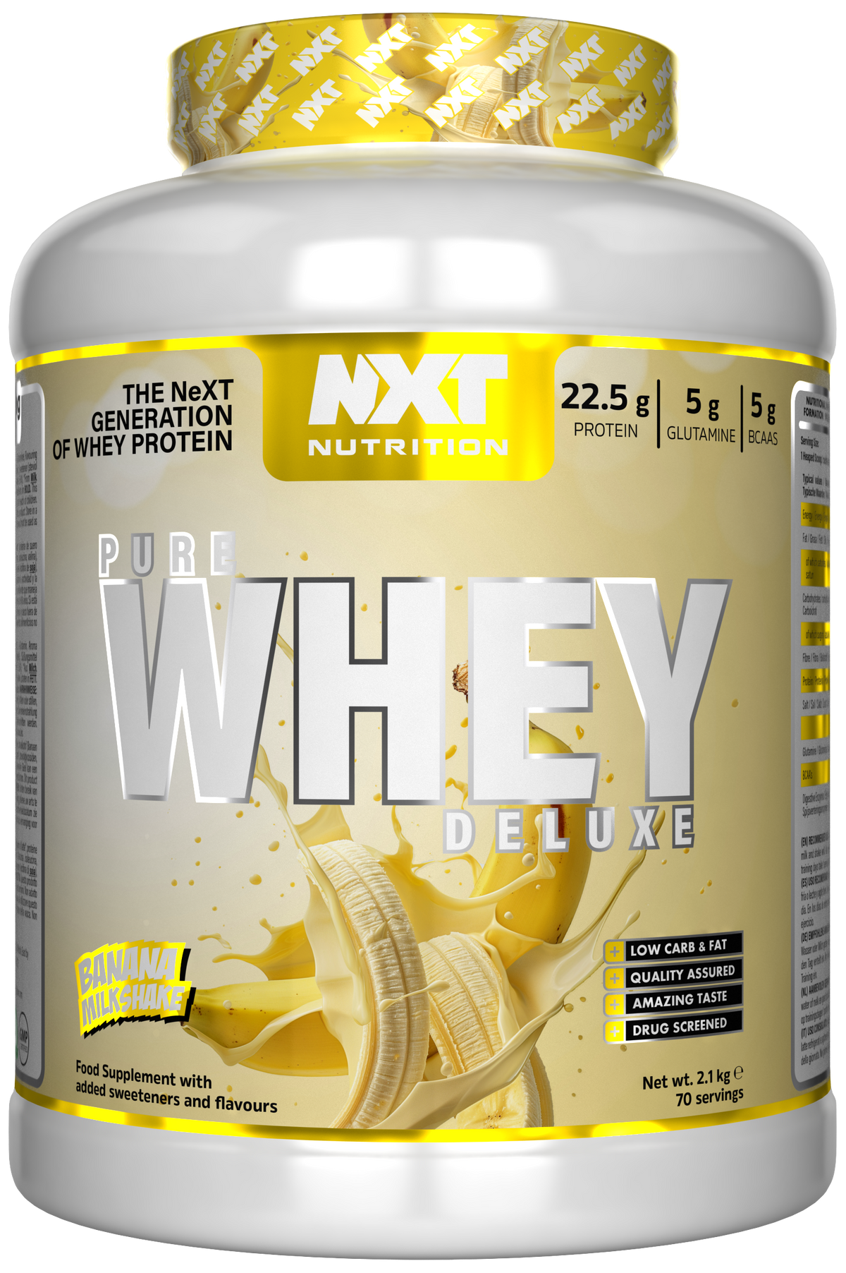 NXT Nutrition Pure Whey Deluxe 2.1kg Banana Milkshake