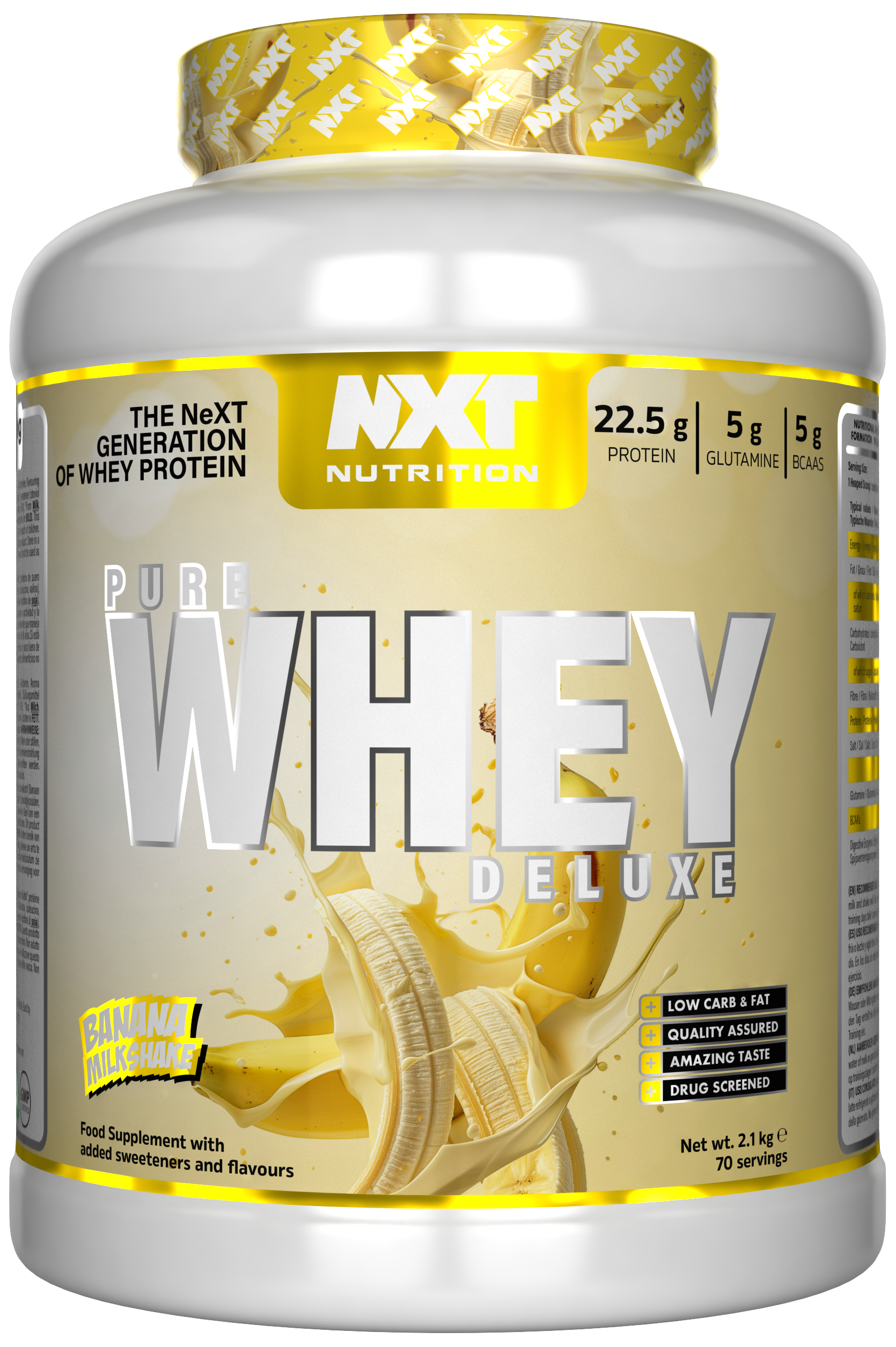 NXT Nutrition Pure Whey Deluxe 2.1kg Banana Milkshake