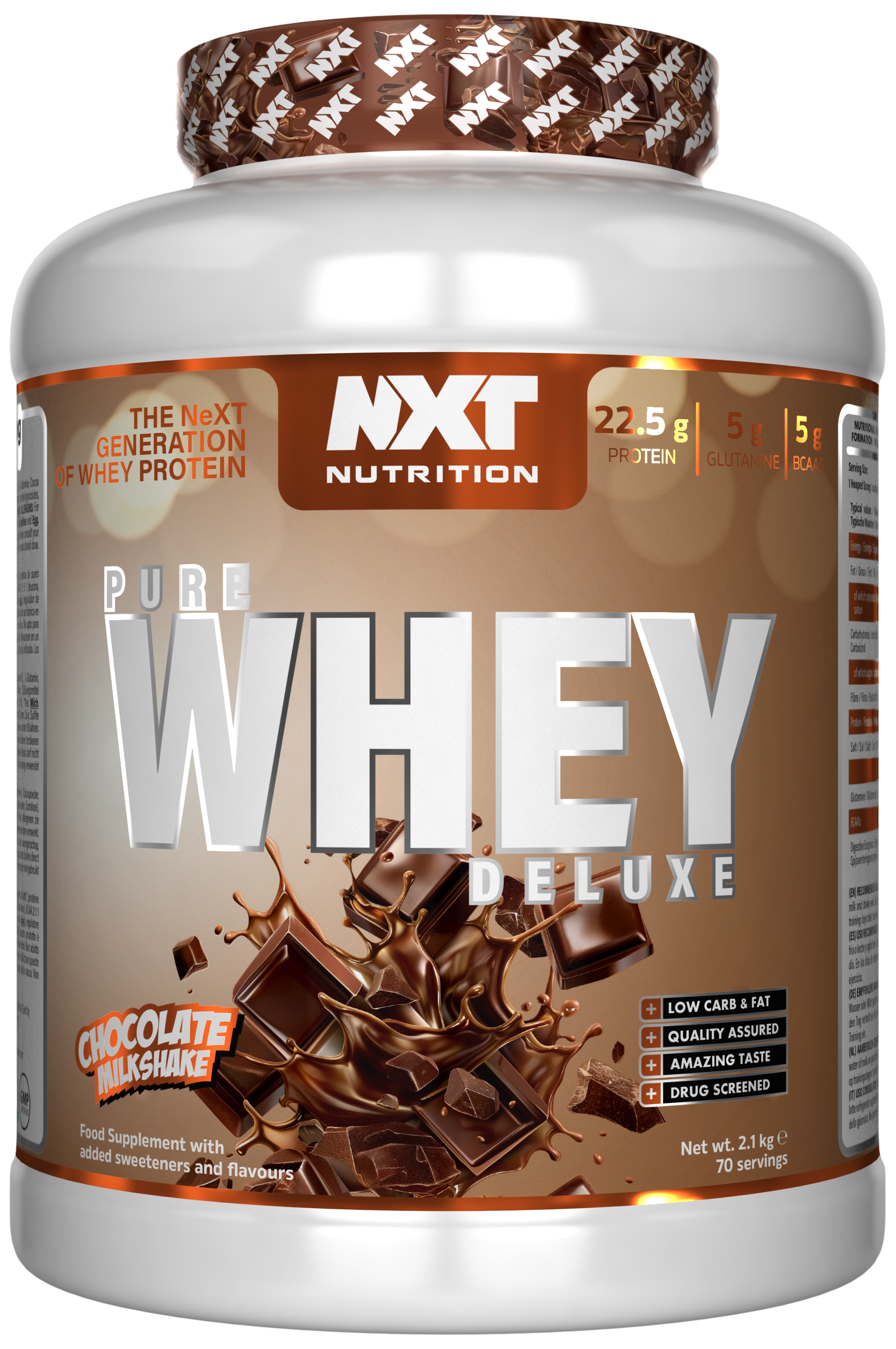 NXT Nutrition Pure Whey Deluxe 2.1kg Chocolate Milkshake