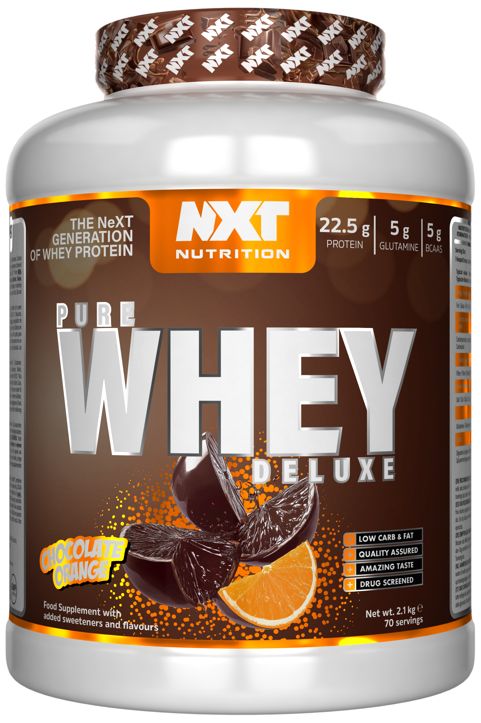 NXT Nutrition Pure Whey Deluxe 2.1kg Chocolate Orange
