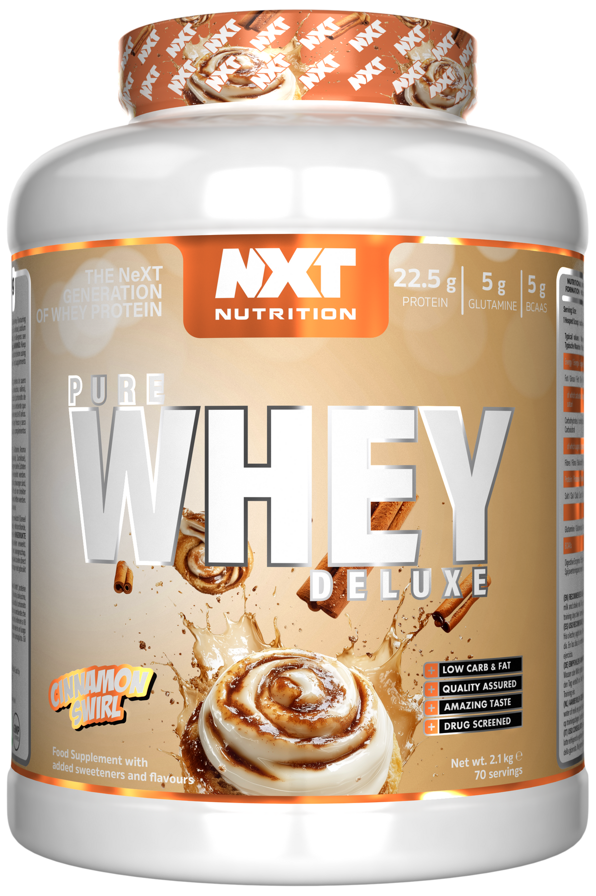 NXT Nutrition Pure Whey Deluxe 2.1kg Cinnamon Swirl