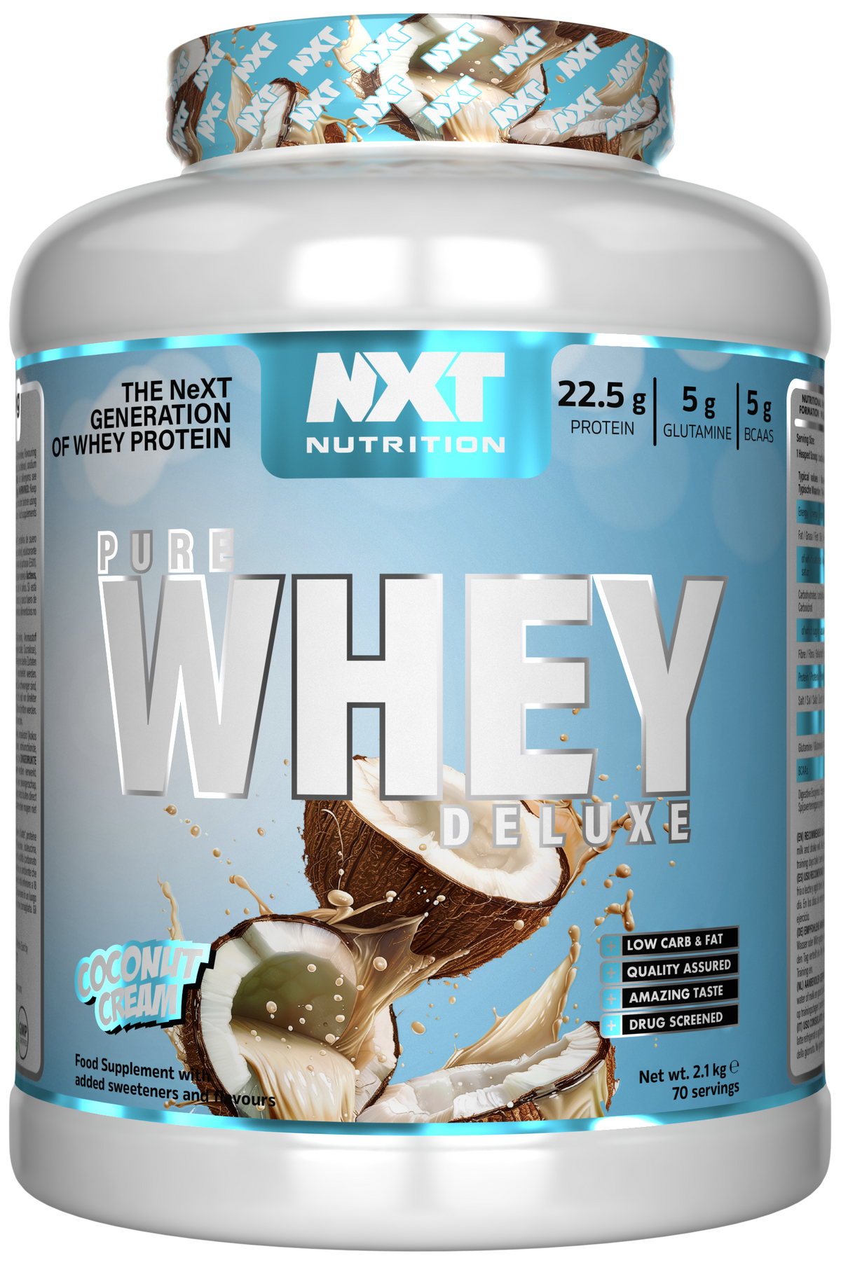 NXT Nutrition Pure Whey Deluxe 2.1kg Coconut Cream