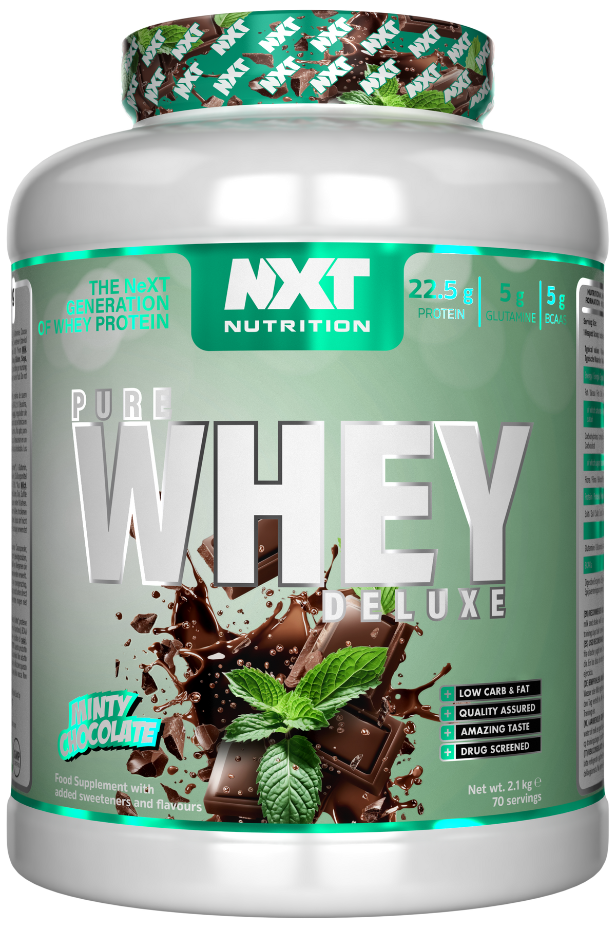 NXT Nutrition Pure Whey Deluxe 2.1kg Minty Chocolate