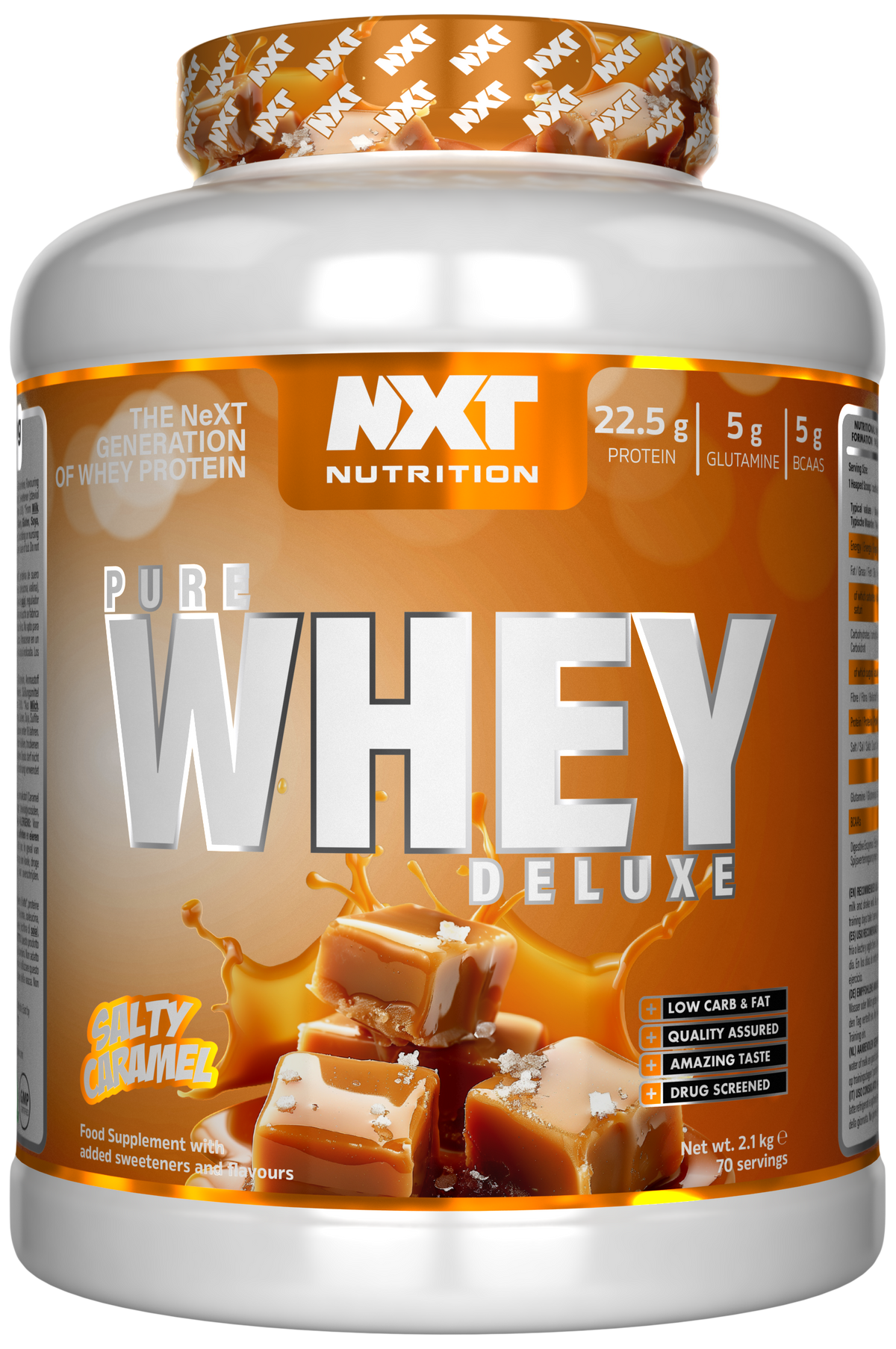 NXT Nutrition Pure Whey Deluxe 2.1kg Salty Caramel