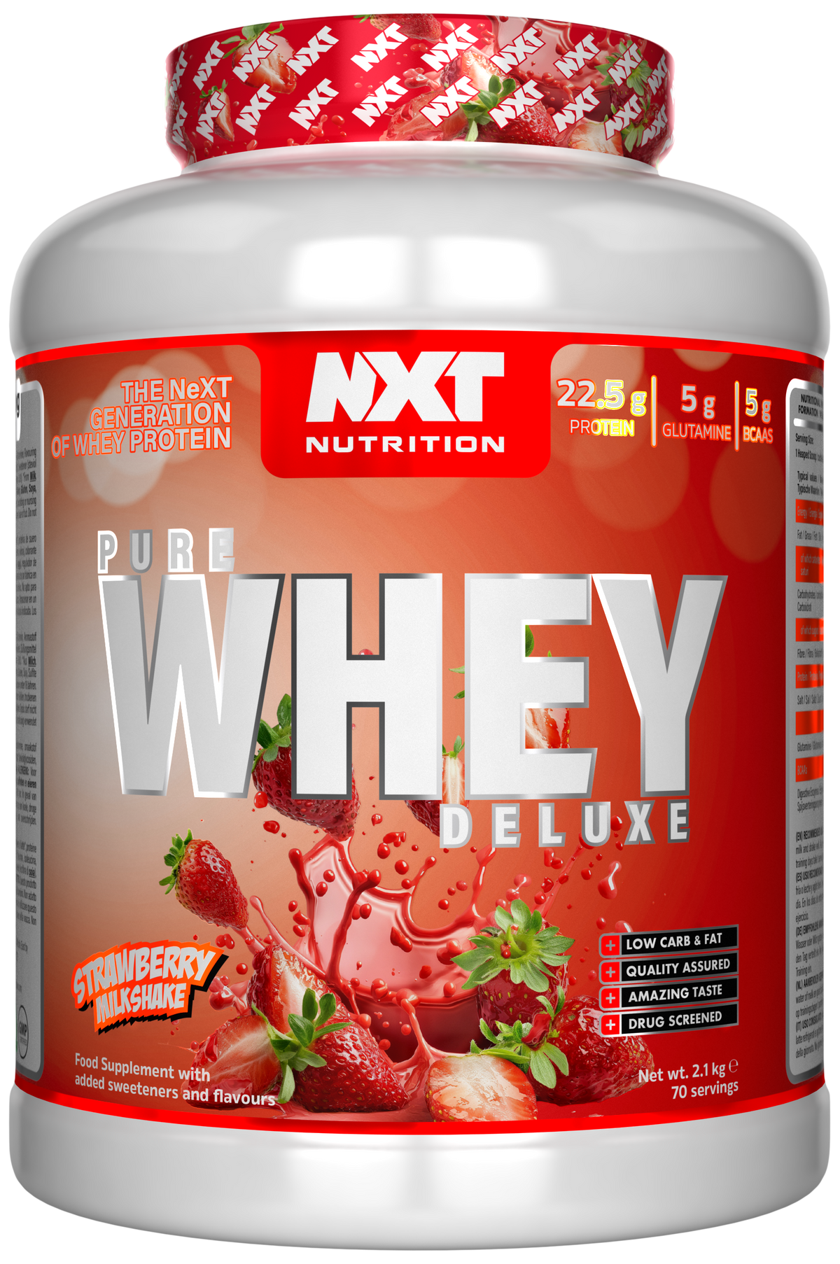 NXT Nutrition Pure Whey Deluxe 2.1kg Strawberry Milkshake