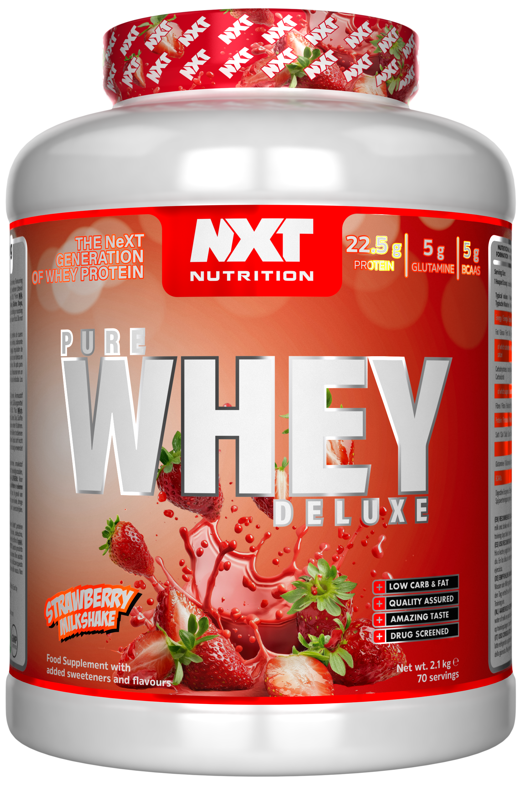 NXT Nutrition Pure Whey Deluxe 2.1kg Strawberry Milkshake