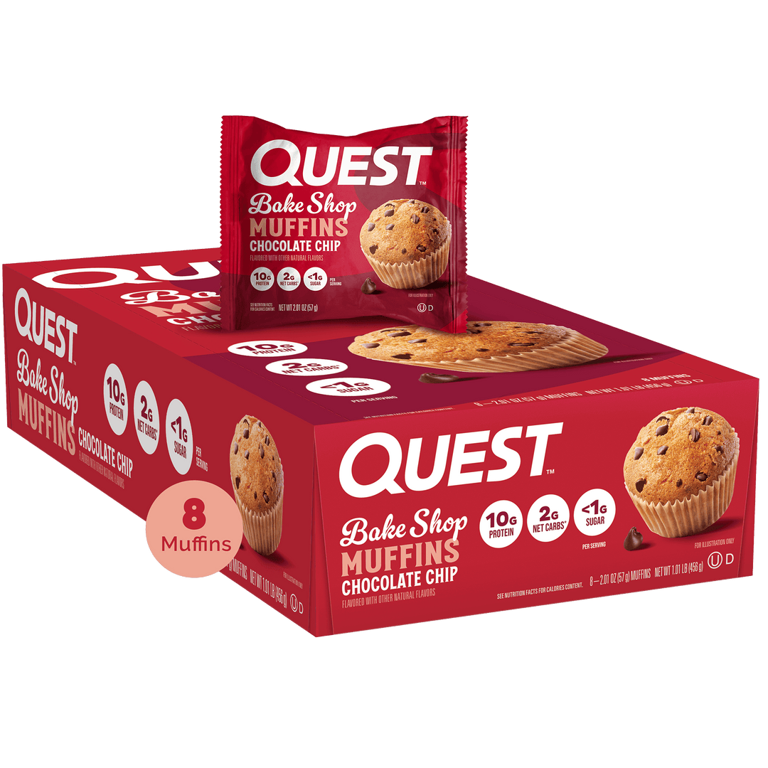 Quest Bake Shop Chocolate Chip Muffins 8 x 57g