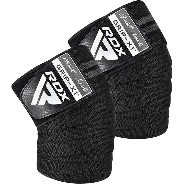 RDX Gym Knee Wrap Black Grey RDX075
