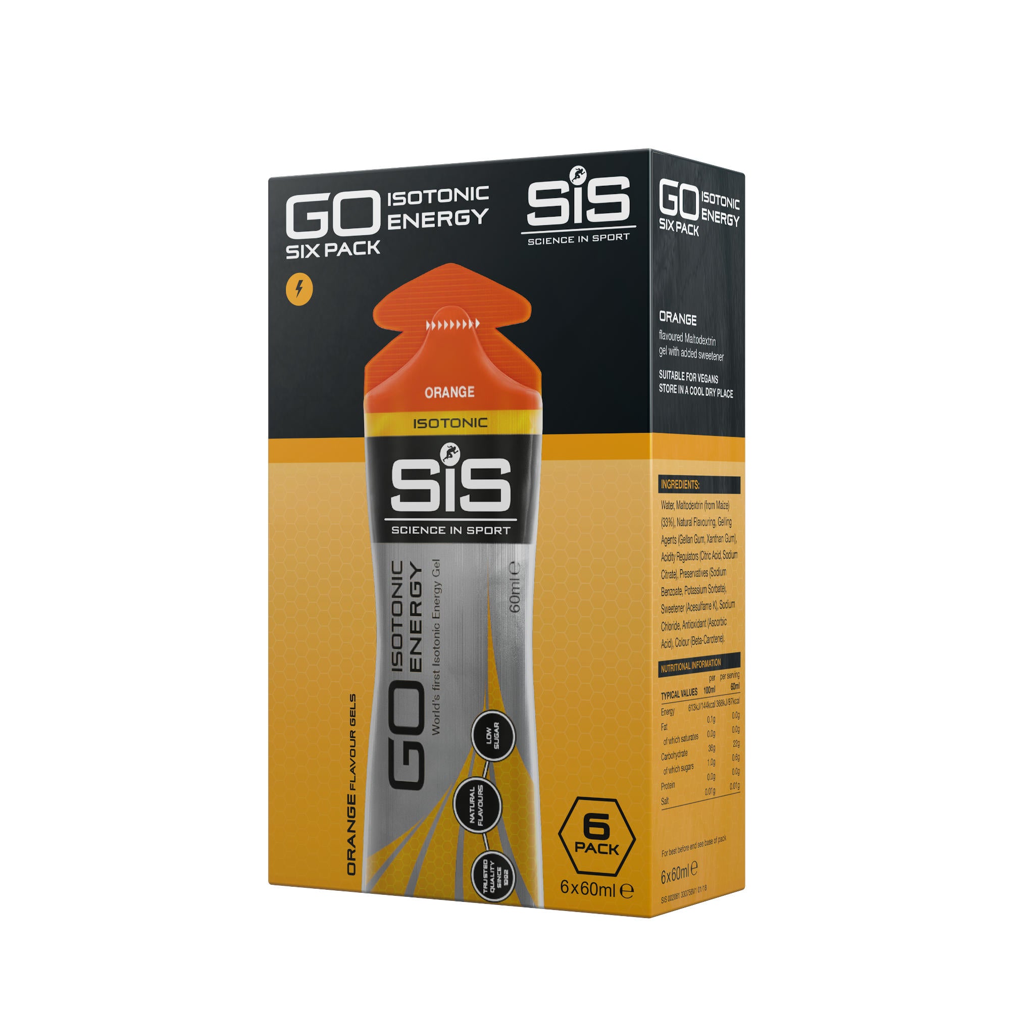 SiS GO Isotonic Energy Gel Orange 6 x 60ml