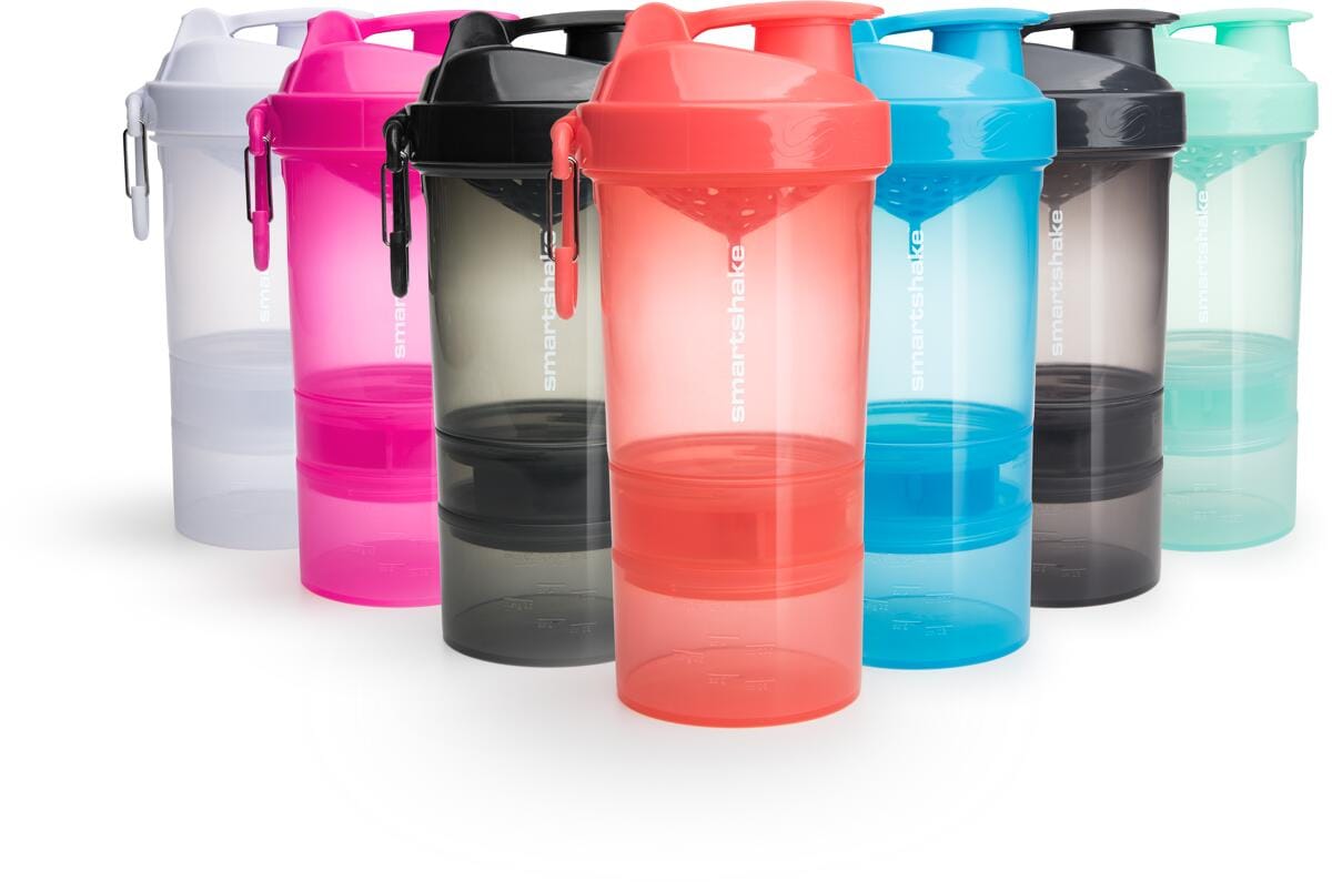 SmartShake O2Go 600ml shaker colour range